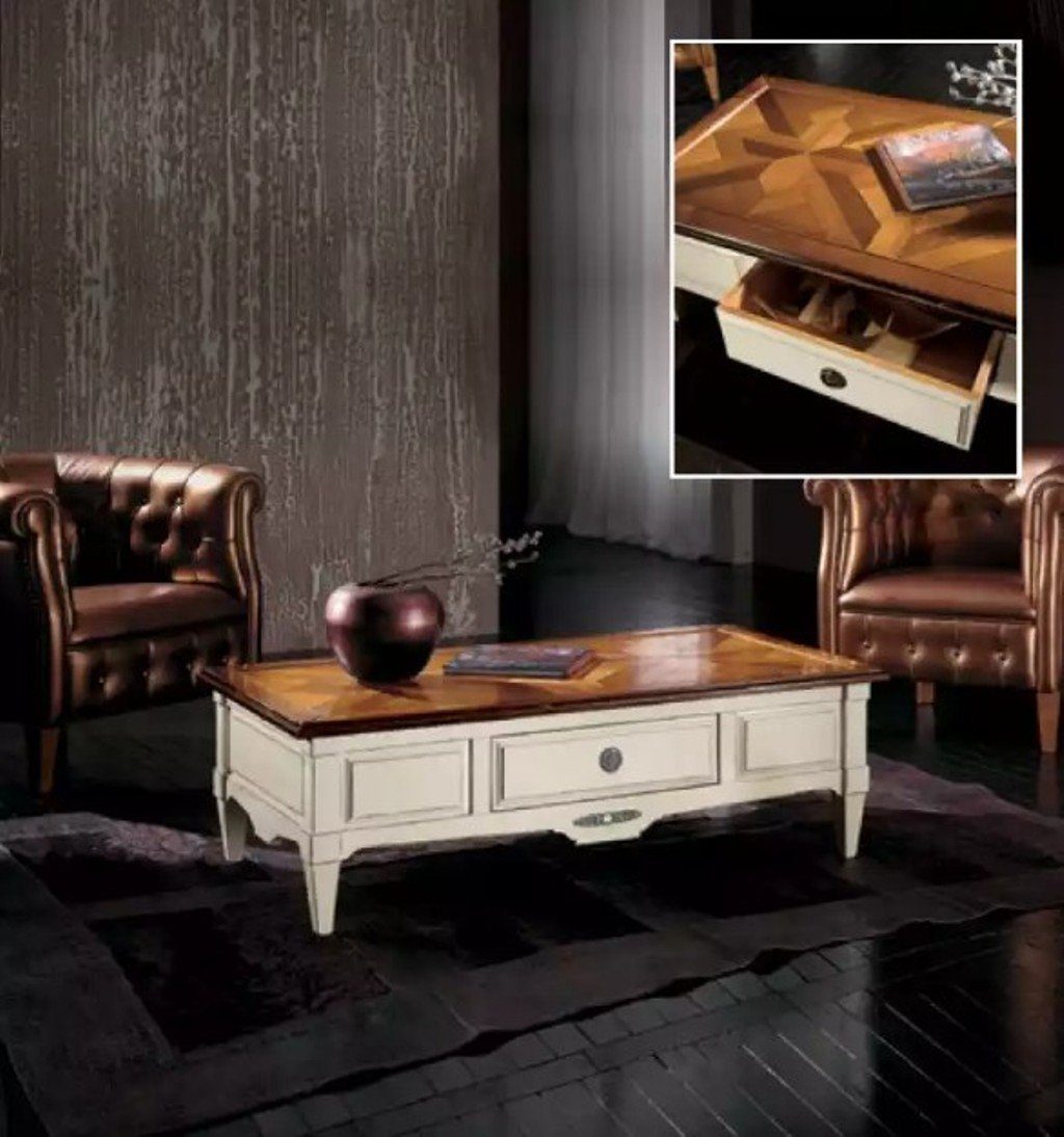 Holz Design 1x Europa nur (1-St., Couchtisch Holztische Made Couchtisch), Weiß Neu JVmoebel in Luxus Couchtisch Wohnzimmer