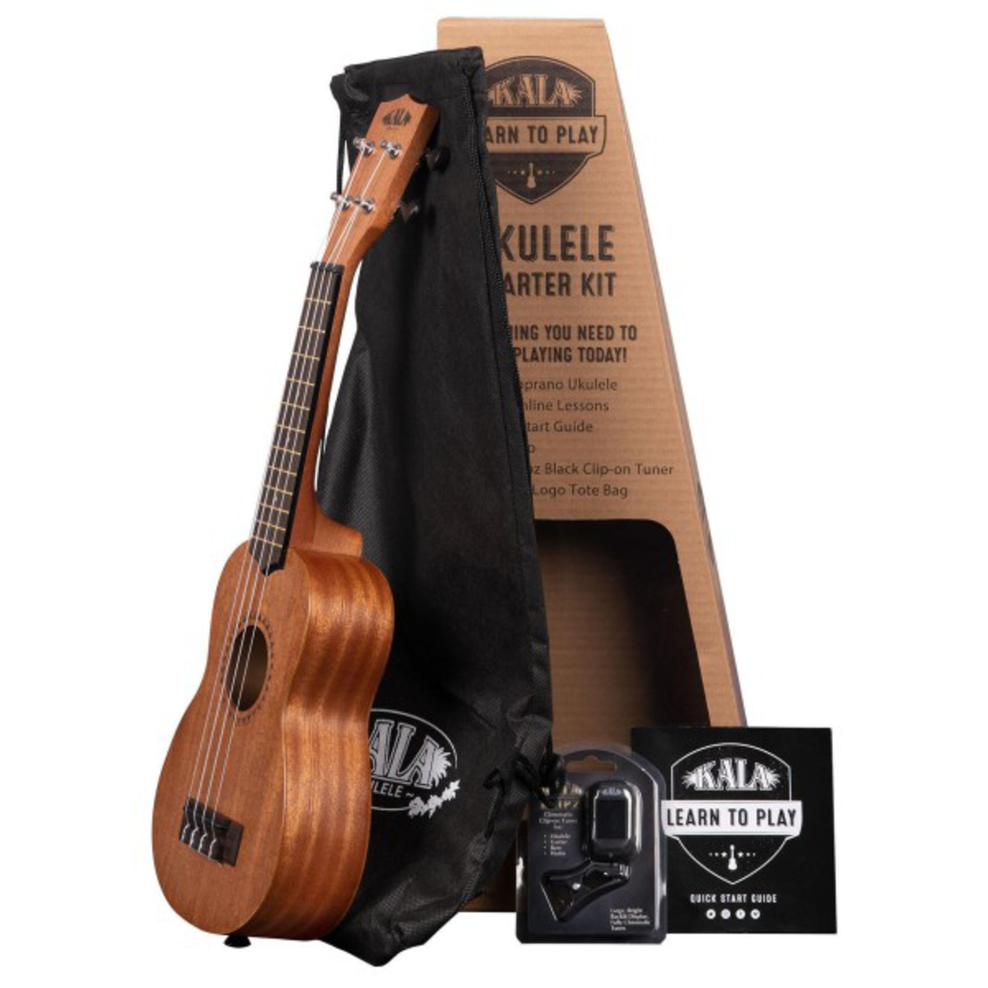 KALA Ukulele, Learn To Play Ukulele Starter Kit - Sopran Ukulele