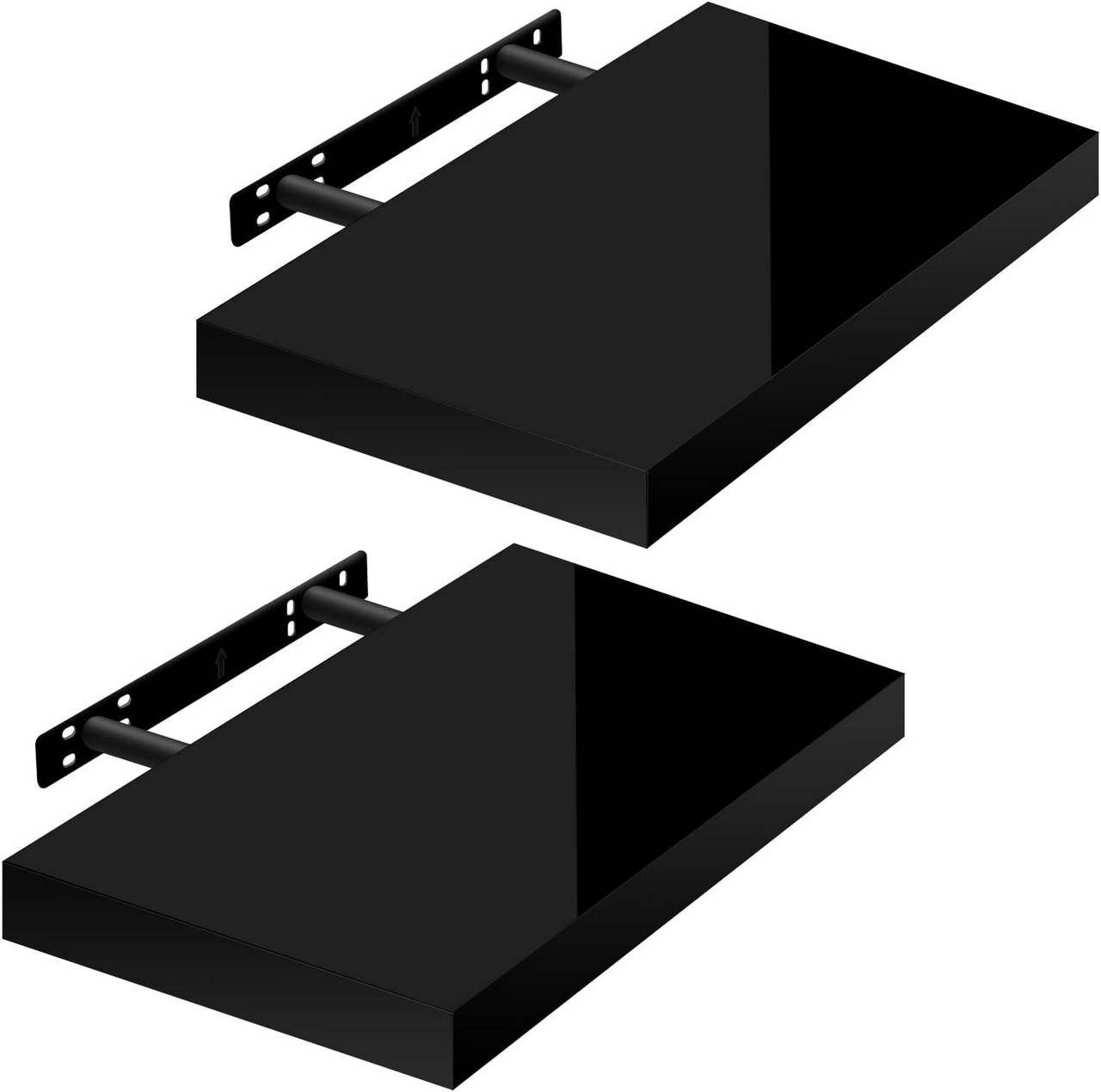 Woltu Wandregal, 2-tlg., Wandboard freischwebend Schweberegal Holz