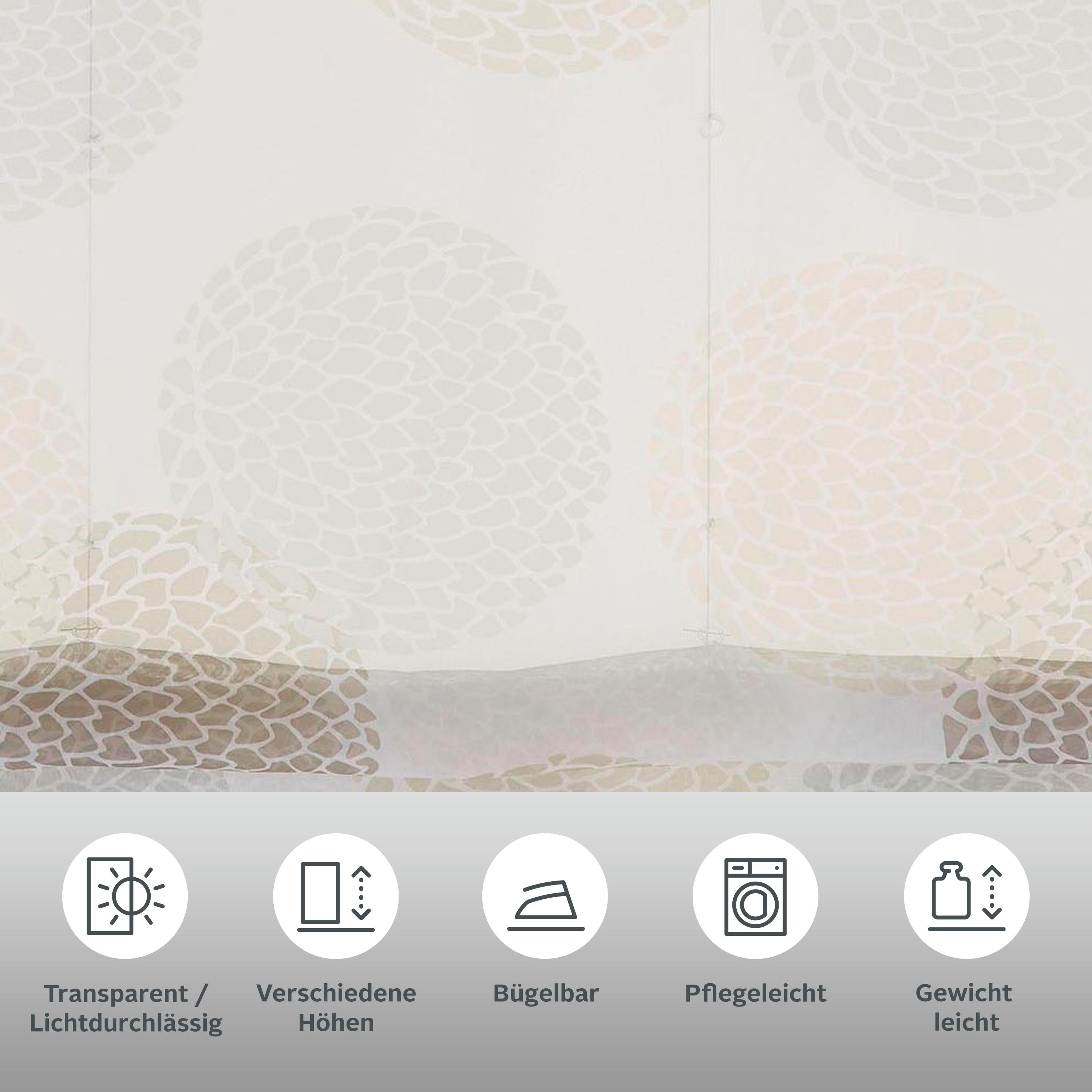 OTTO home Raffrollo Belem, mit Schlaufen, Transparent, Voile, Polyester