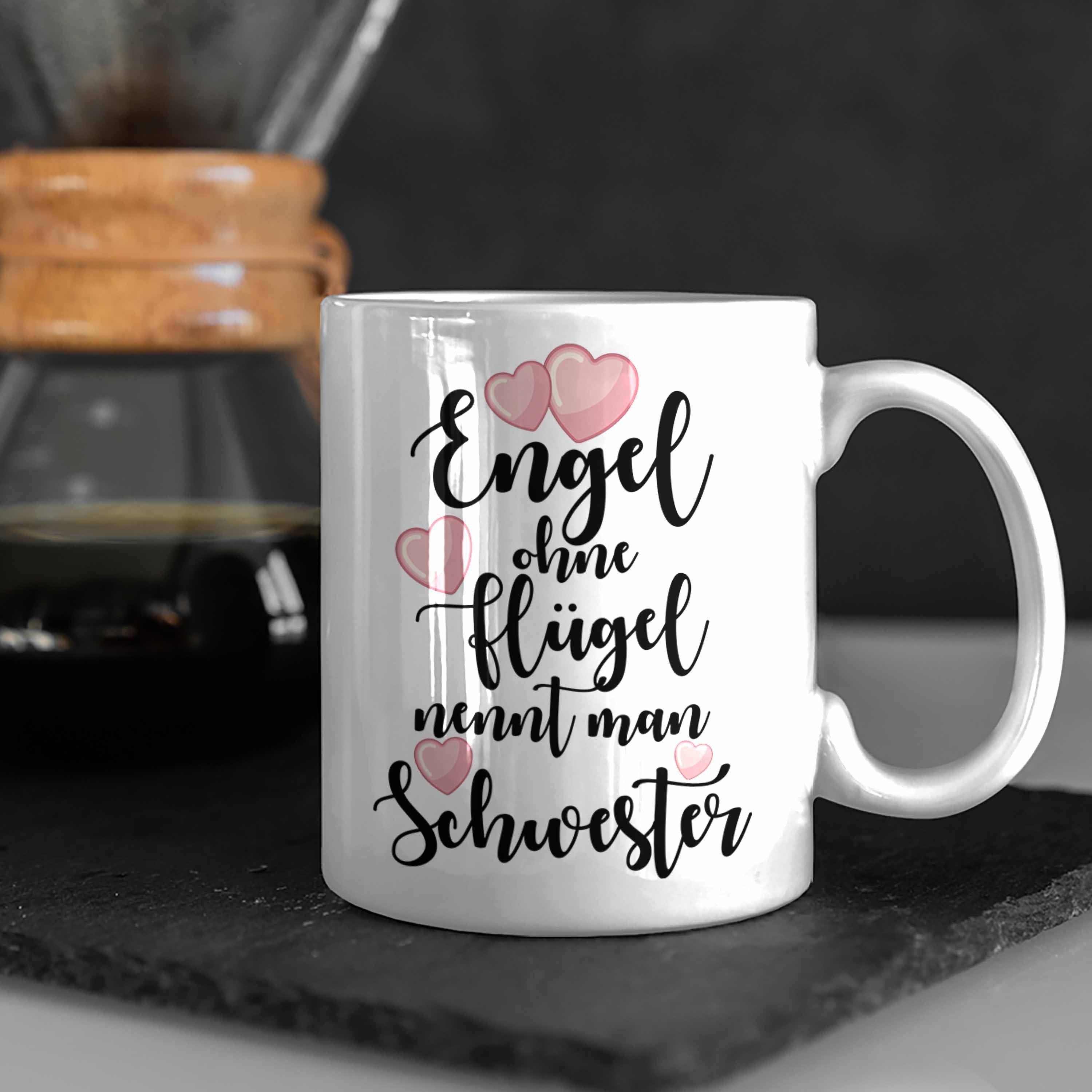 Trendation Tasse Trendation Kaffeetasse Lustig Mug Beste Geschenkideen Tasse - Geschenk Geburtstag Weihnachten Bruder Schwestern Schwester Weiss