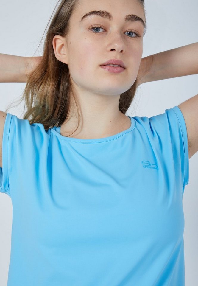 Damen & SPORTKIND Mädchen Fit Loose Shirt Tennis hellblau Funktionsshirt