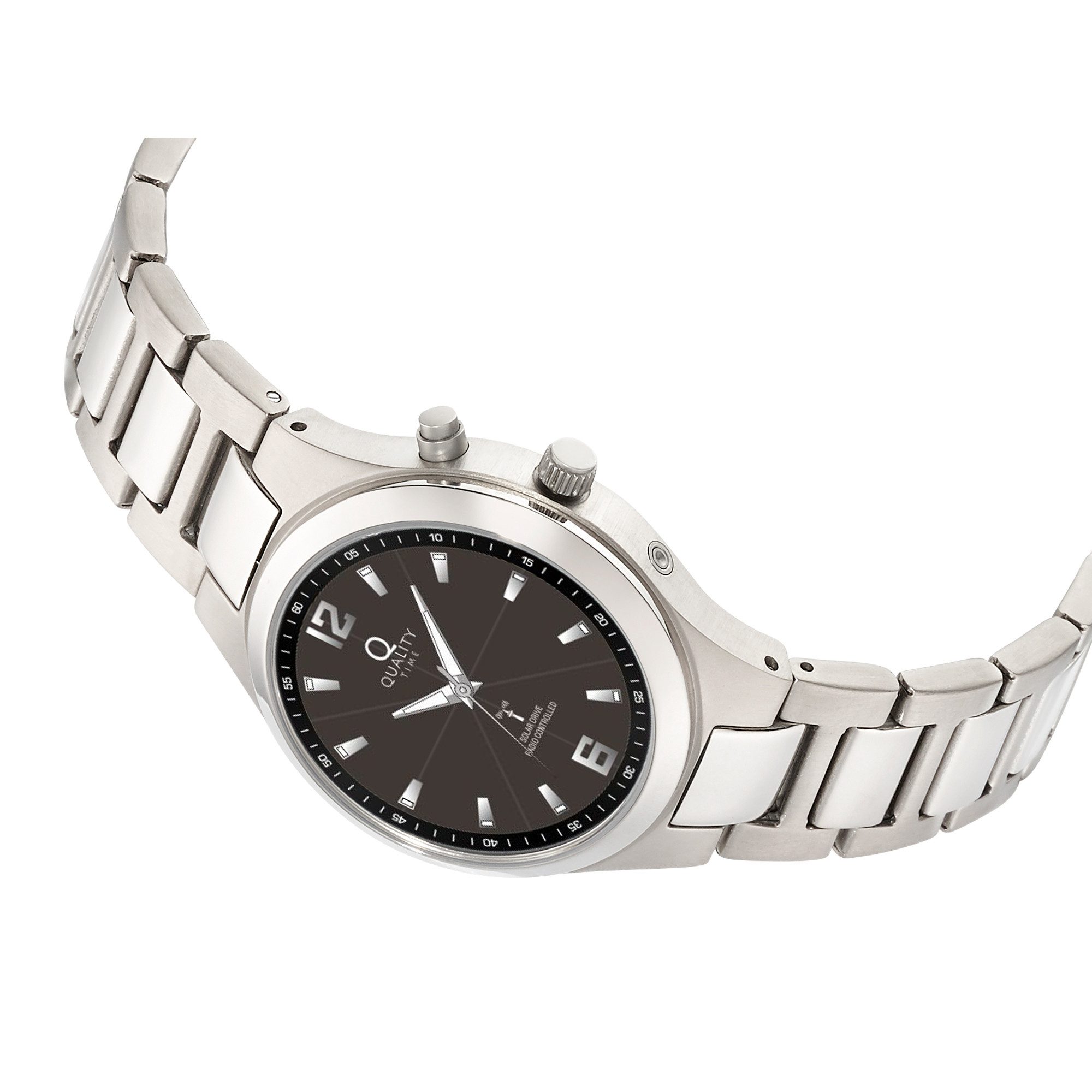 QUALITY TIME Funkuhr QLT-11394-91M, Armbanduhr, Solar, Damenuhr, analog