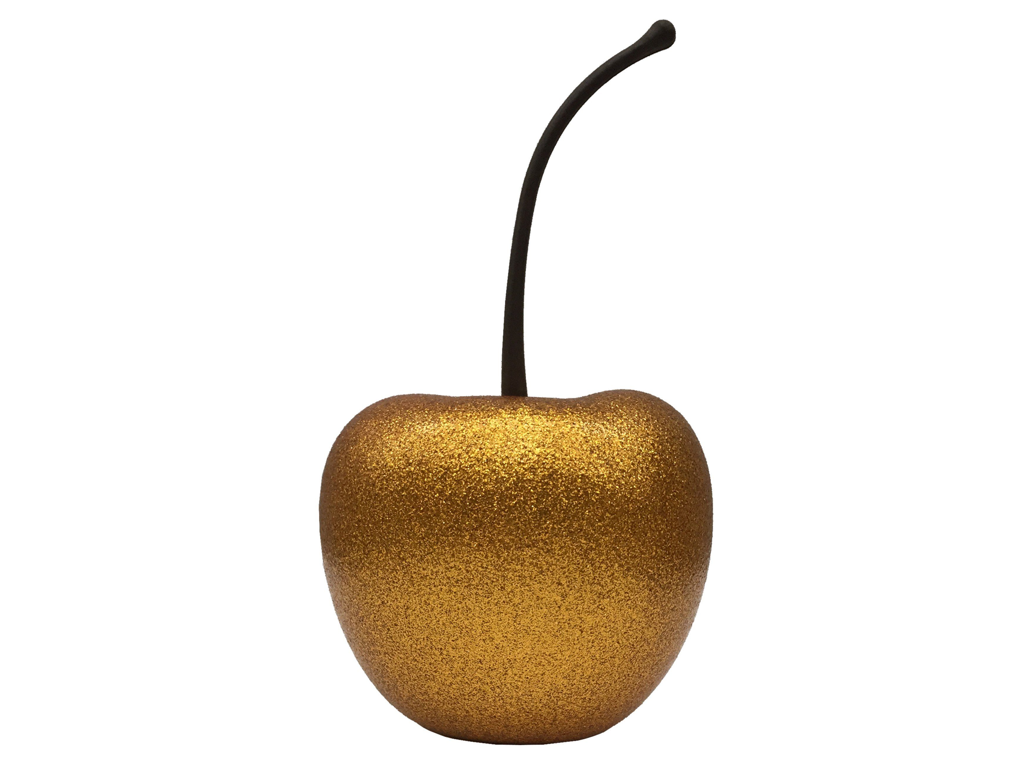 MamboCat Dekofigur Dekokirsche XS Gold Dekofrucht Dekoobst Dekoration Deko Fiberglas
