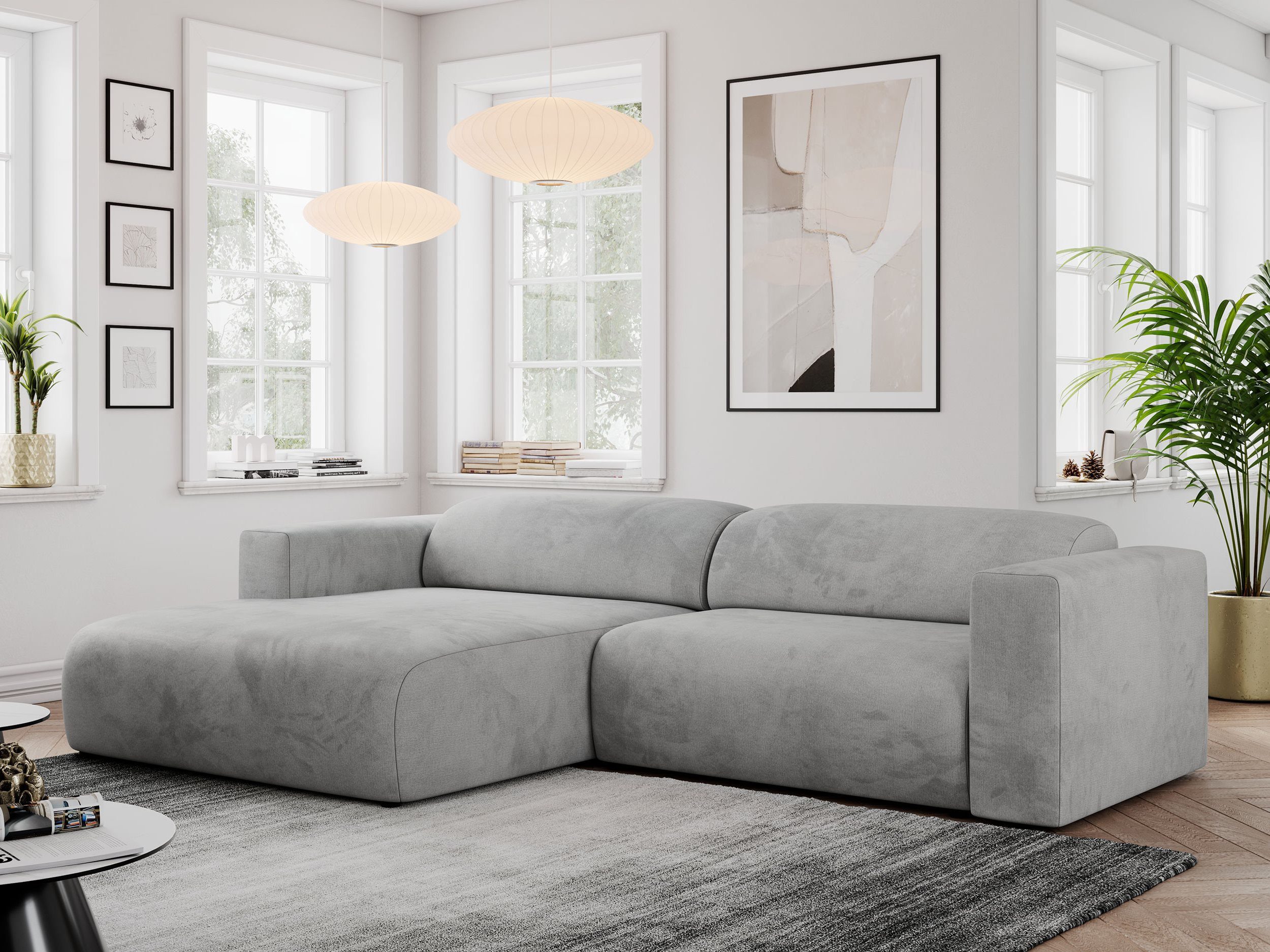 MKS MÖBEL Ecksofa PASADENA, Set, Wellenfedern, günstig online kaufen