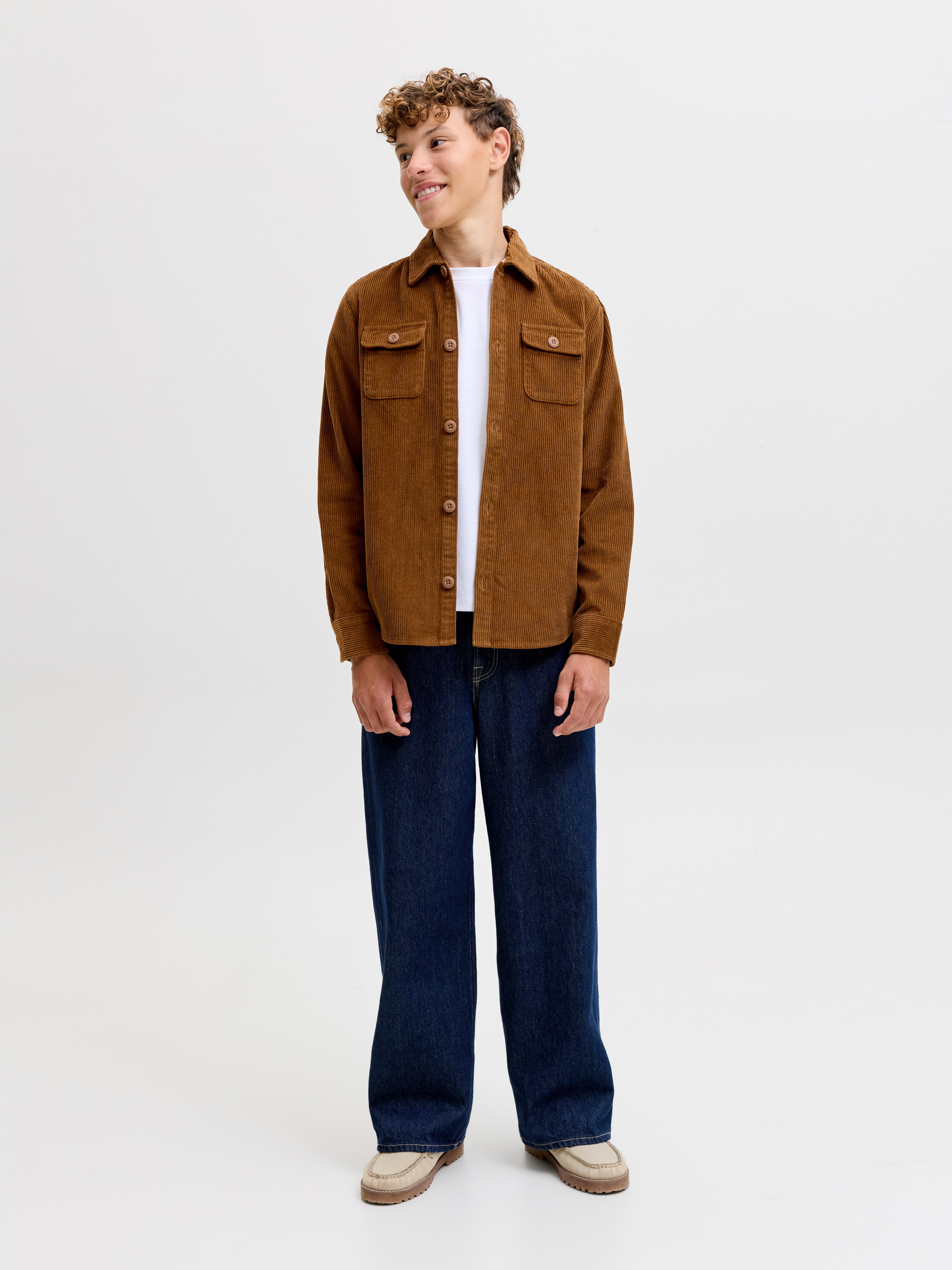 Jack & Jones Junior Langarmhemd JJEREGENT CORD OVERSHIRT LS JNR Baumwolle, locker geschnitten – Bild 5 von 5