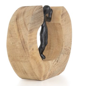 Moritz Skulptur Streitschlichter, Holz Deko Figuren Wohnzimmer Holzdeko Objekte Holzdekoration