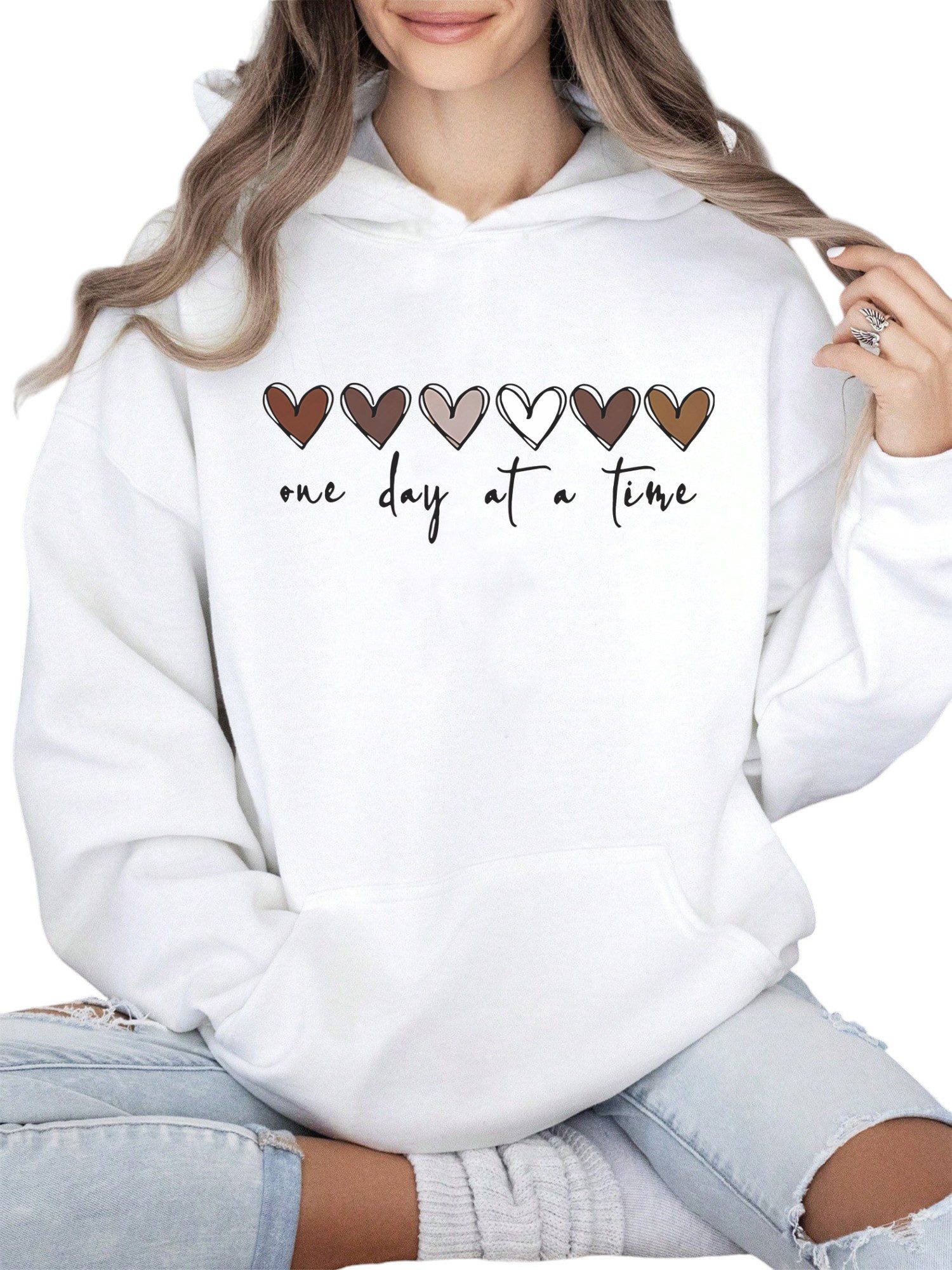 PYLIKE Hoodie Damen Print Hoodie aus günstig online kaufen
