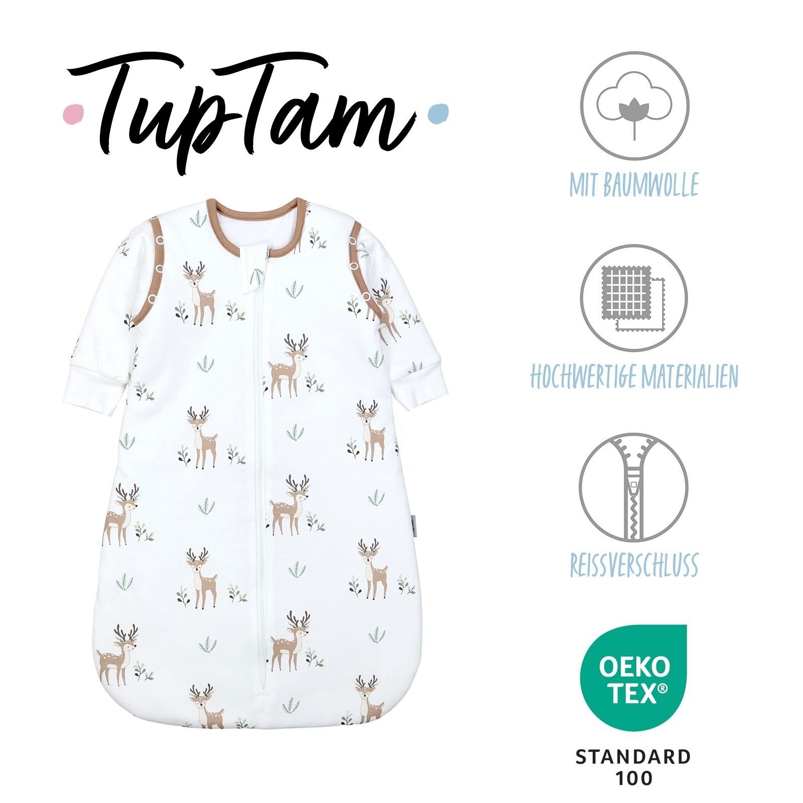 TupTam Babyschlafsack Kugelschlafsack mit abnehmbaren Ärmeln 2.5 TOG Ganzjahr – Bild 2 von 5