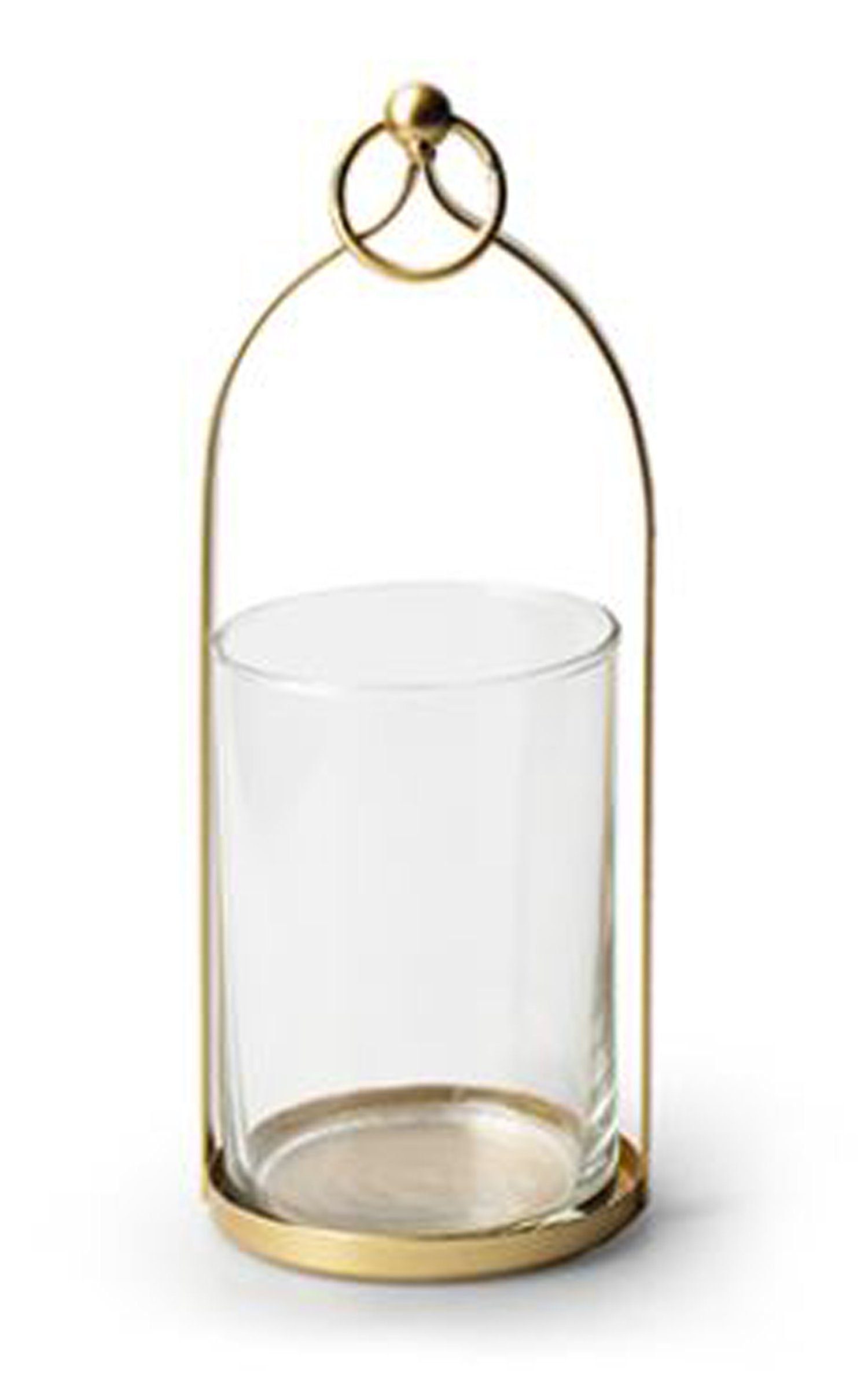 Annimuck Kerzenhalter Wunderschöner Kerzenhalter Ares mit Glaseinsatz gold H23 d9 cm (1 St)