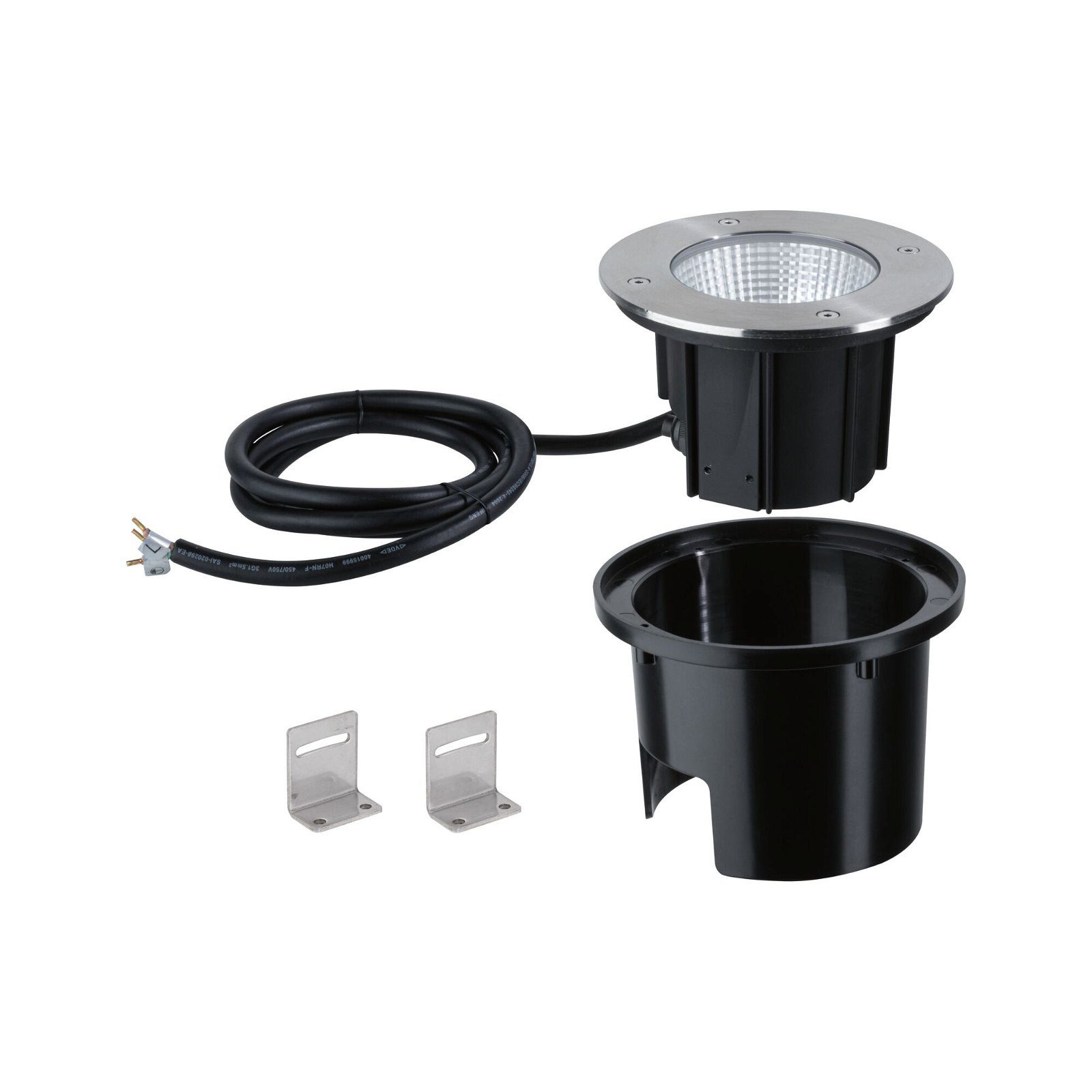 Paulmann LED Einbauleuchte DureaIP67 rund 153mm 3000K 8W 530lm 230V Edelstahl Metall, Warmweiß, Bodeneinbauleuchte – Bild 4 von 5