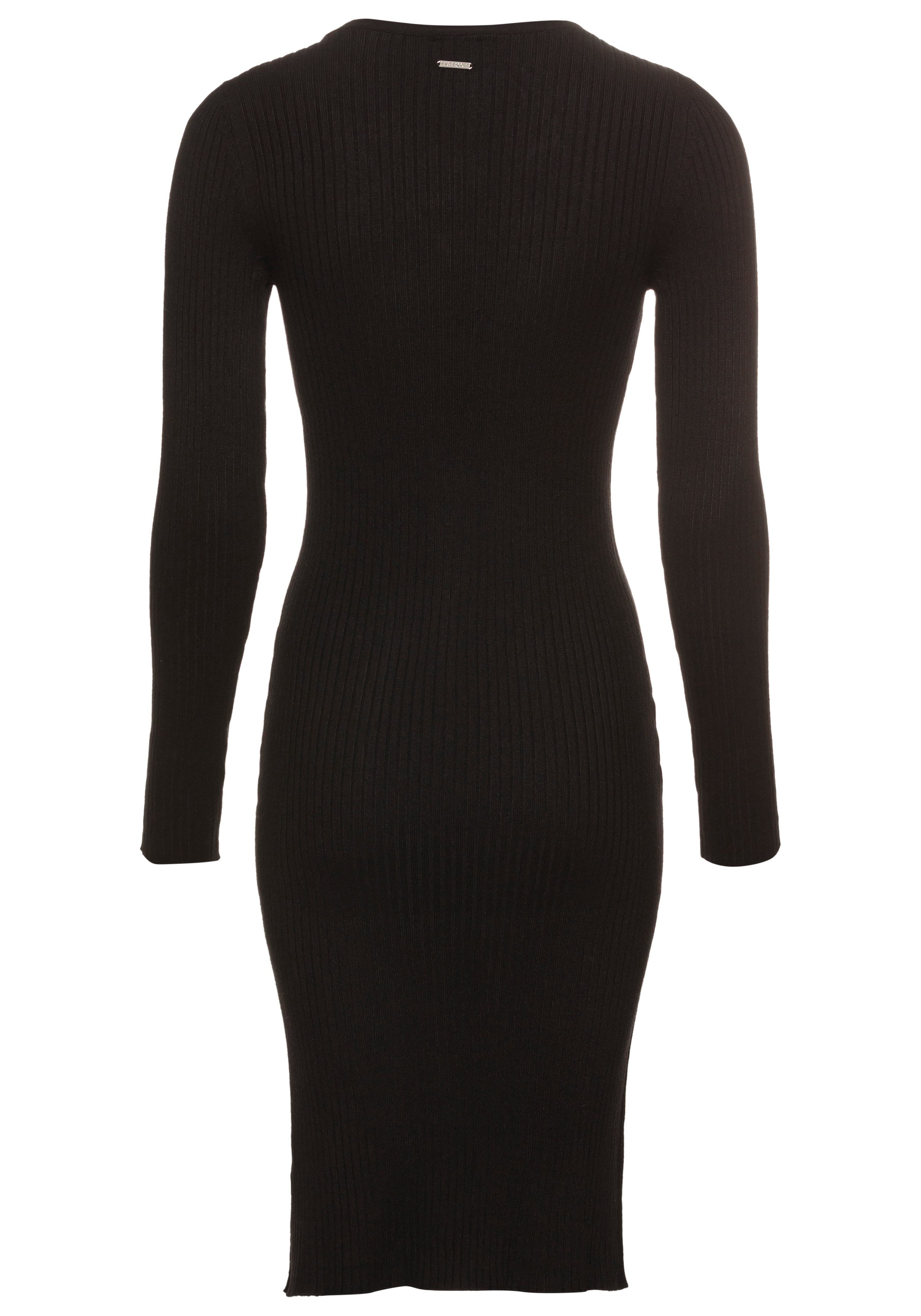 Laura Scott Longstrickjacke mit Zipper - auch als Kleid tragbar