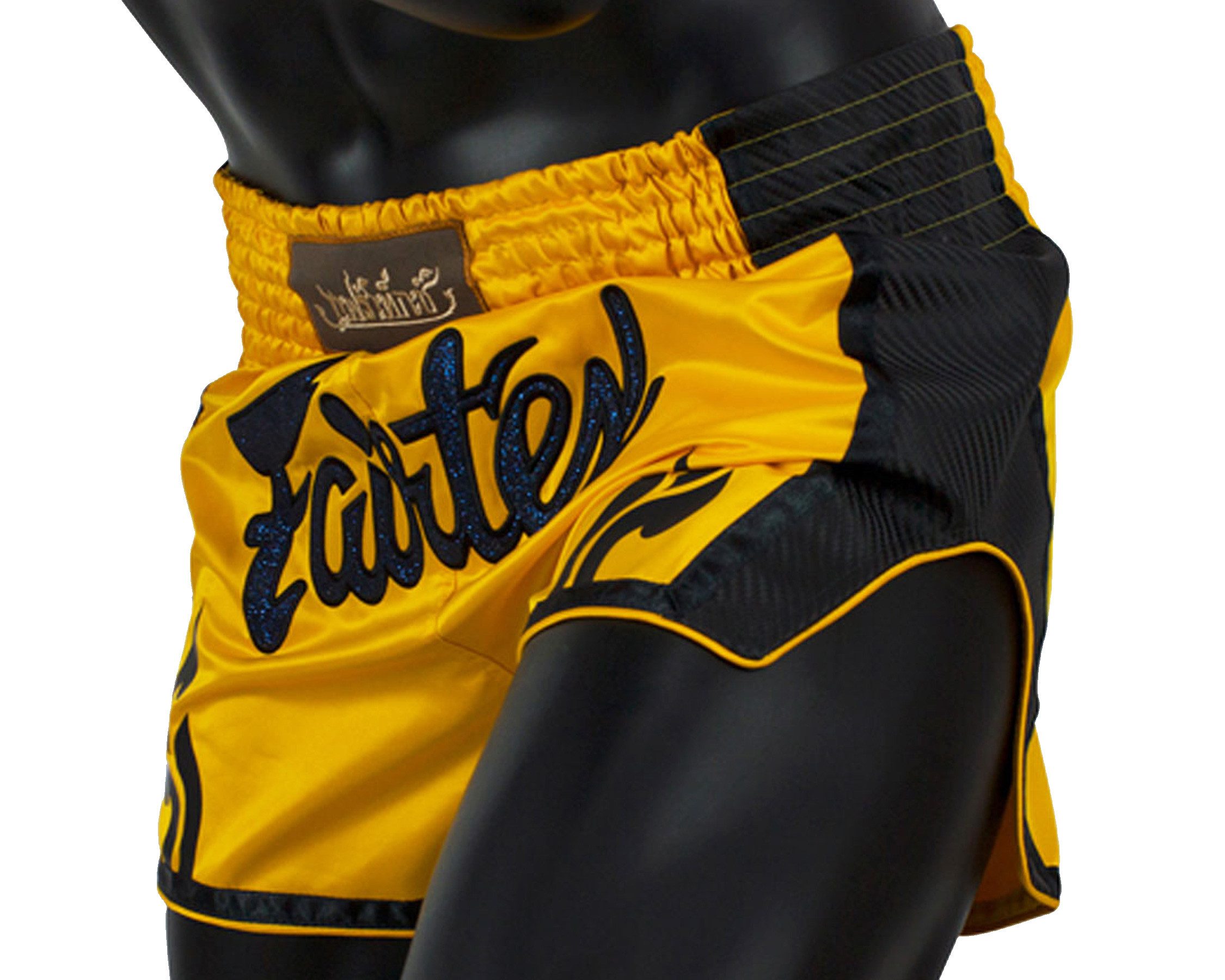 Fairtex Shorts Fairtex Muay Thai Short BS1701 Yellow Satin Fairtex BS1701 – Original Muay Thai Shorts aus Thailand