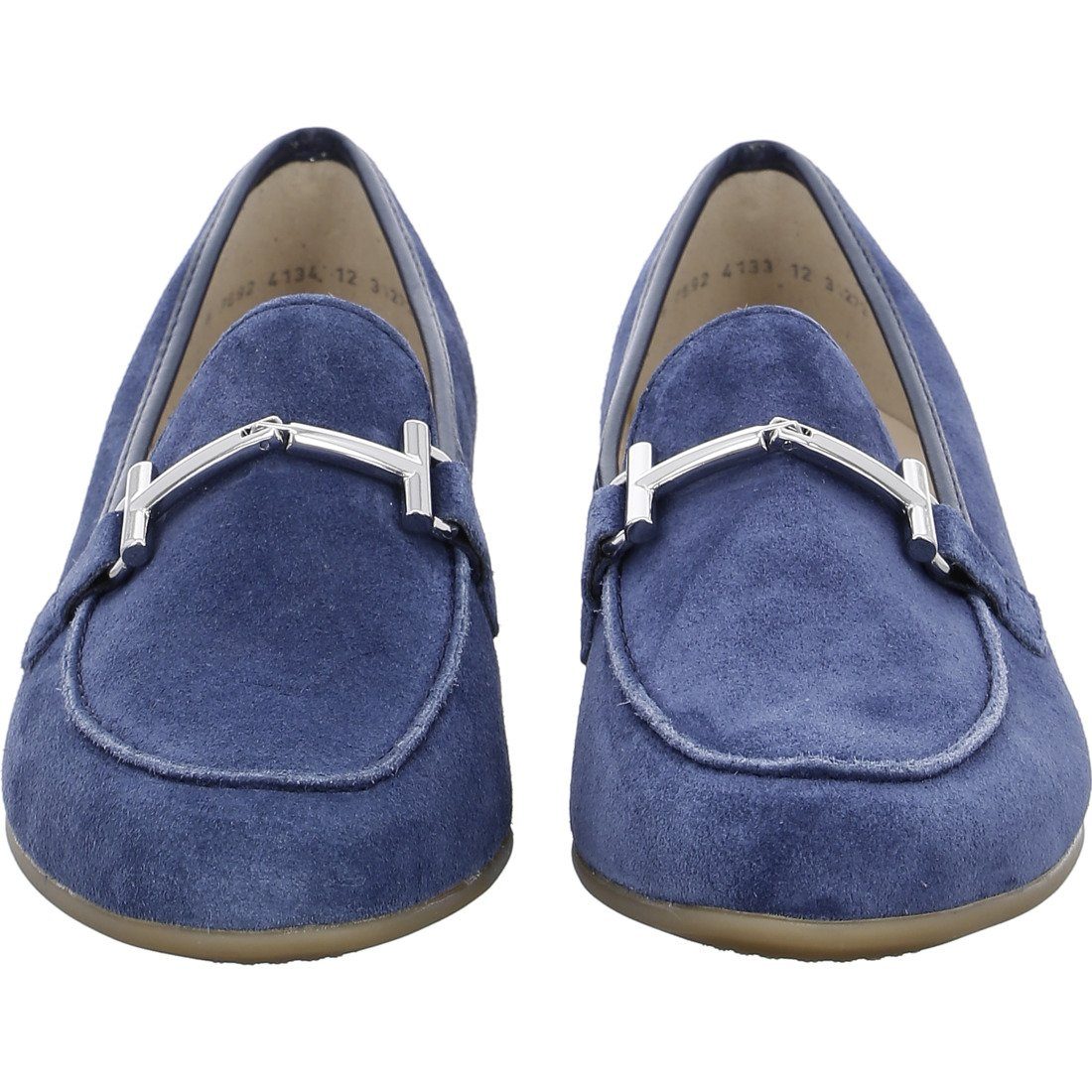 Schuhe, Slipper 045621 blau - Ara Kent Slipper Damen Rauleder Ara