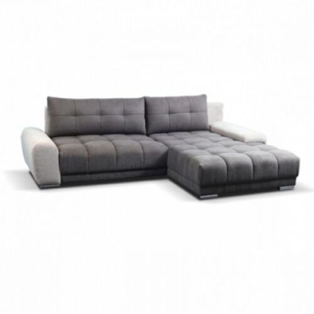 JVmoebel Ecksofa Textil Ecksofa Schwarz/Weiß Sofa, in Made Wohnlandschaft Europe Couchen Couch Sofa