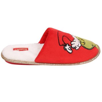 Sarcia.eu Grinch Damen Weihnachtspantoffeln + Tasche 40-41 EU / 7-8 UK Hausschuh