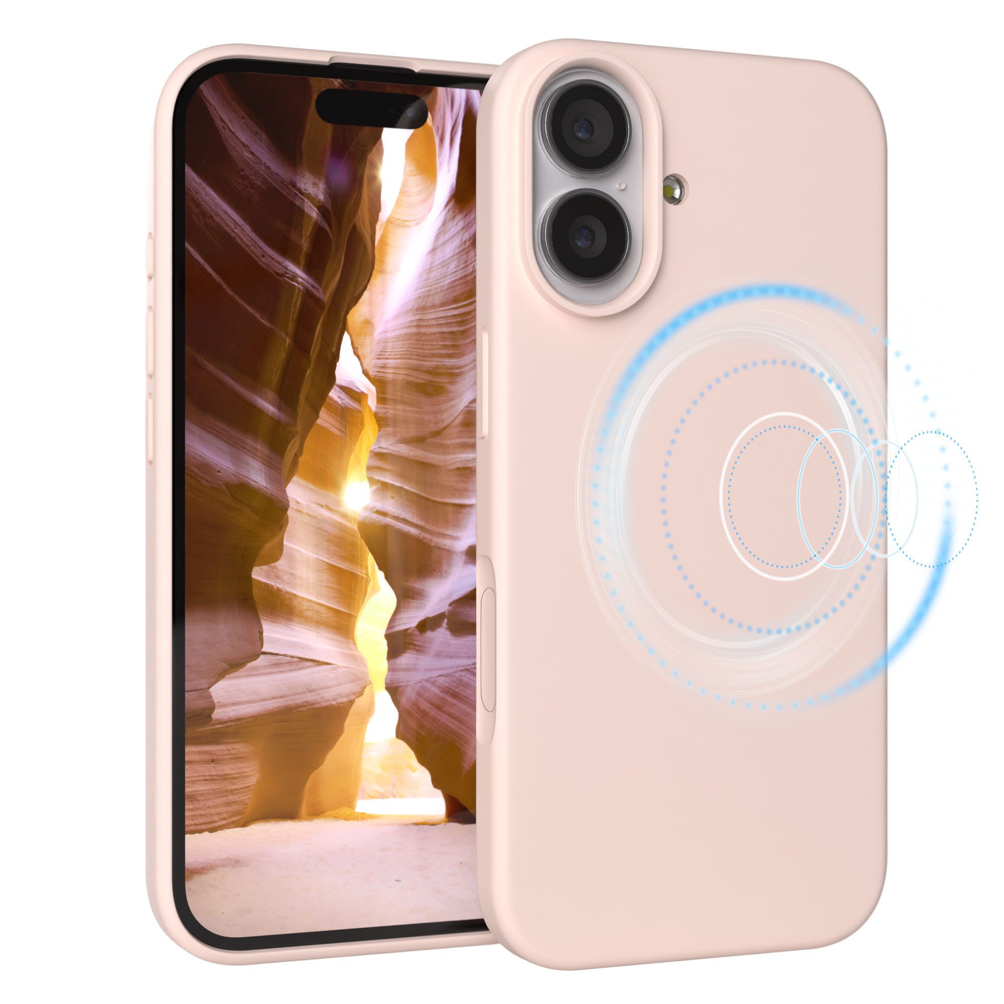 EAZY CASE Handyhülle für Apple iPhone 17 Hülle Silikon 6,3 Zoll, Silikon Schutzhülle mit MagSafe und Kameraschutz stoßfest Rosa