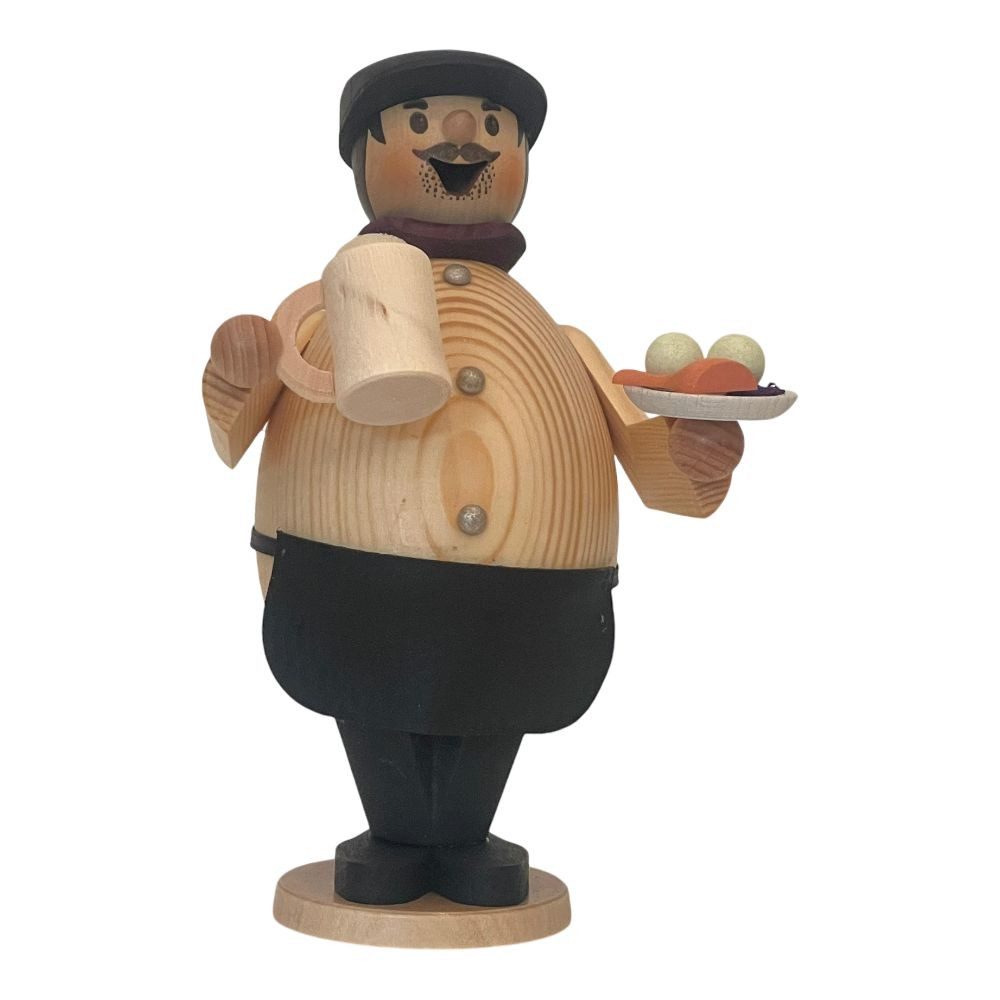 Drechslerei Kuhnert Räuchermännchen Räucherfigur Rauchmann Max Wirt 16 cm - Echt Erzgebirge