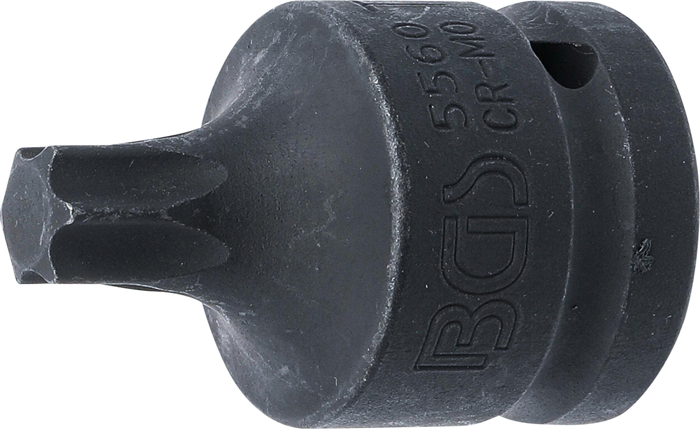 BGS technic Bit-Schraubendreher Kraft-Bit-Einsatz, Antrieb Innenvierkant 20 mm (3/4), T-Profil (für Torx) T60 | Schraubendreher