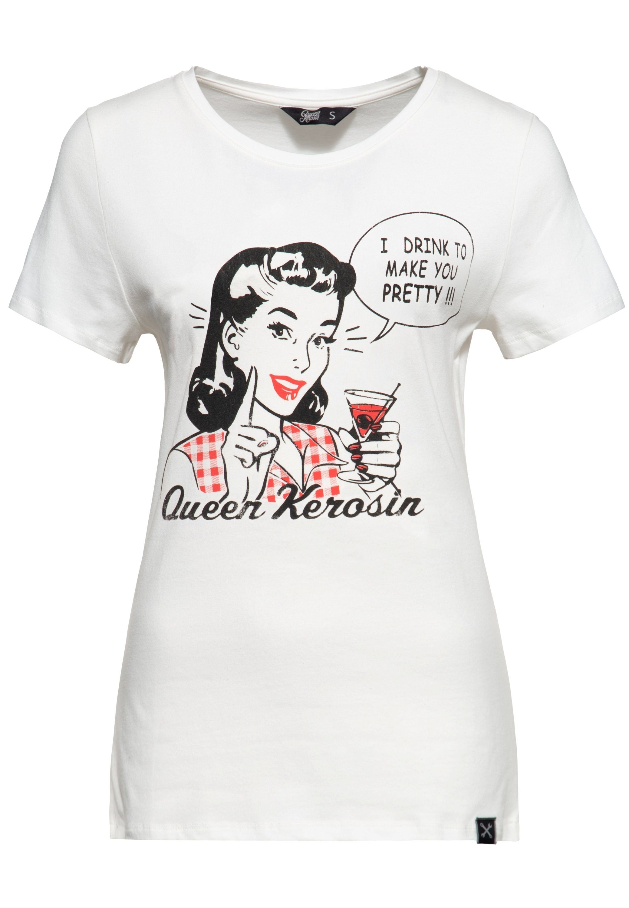 QueenKerosin Print-Shirt I Drink to make günstig online kaufen