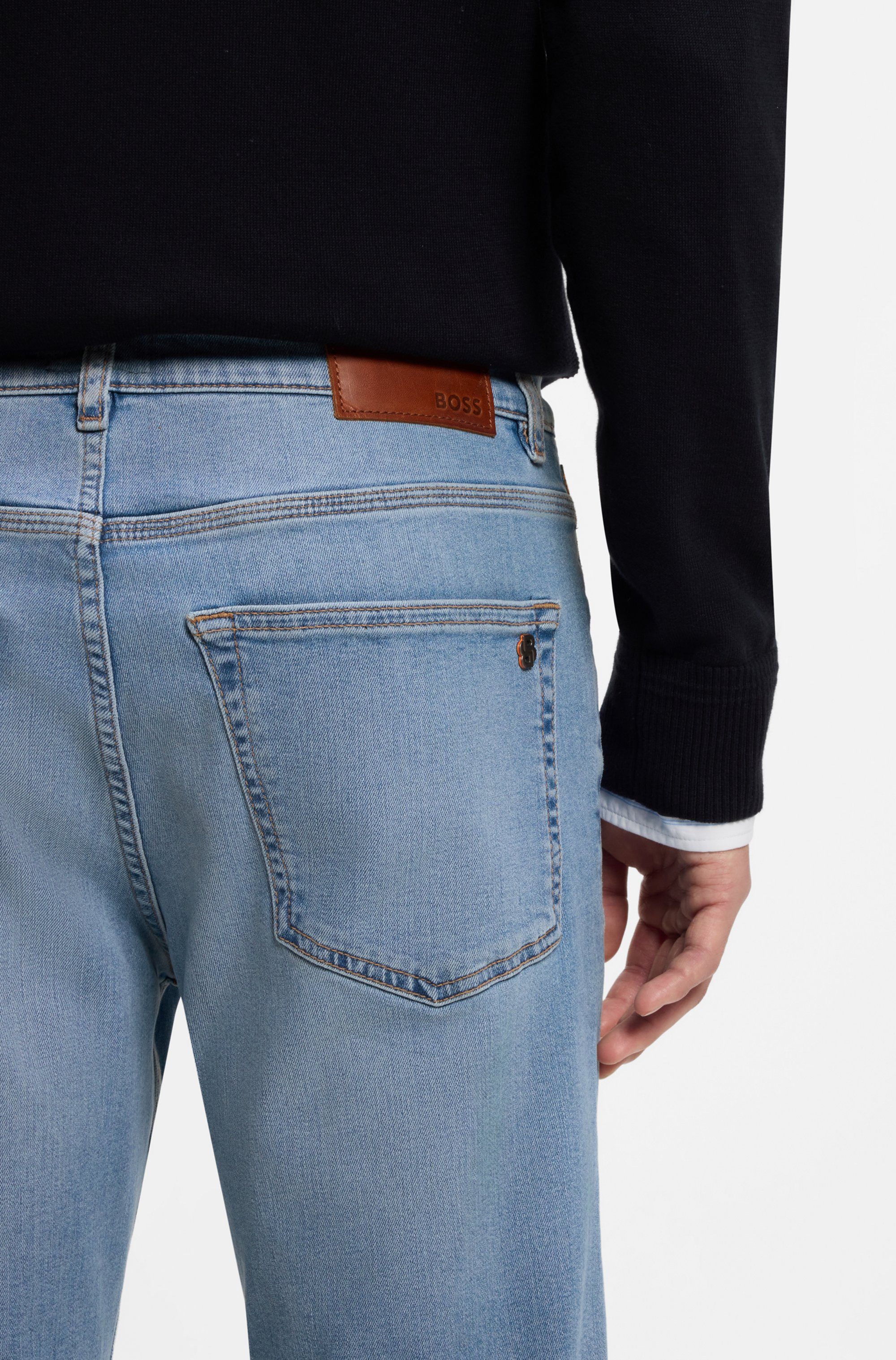BOSS ORANGE Tapered-fit-Jeans ONYX 1 BO in 5-Pocket-Form, komfortabler Stretch-Denim