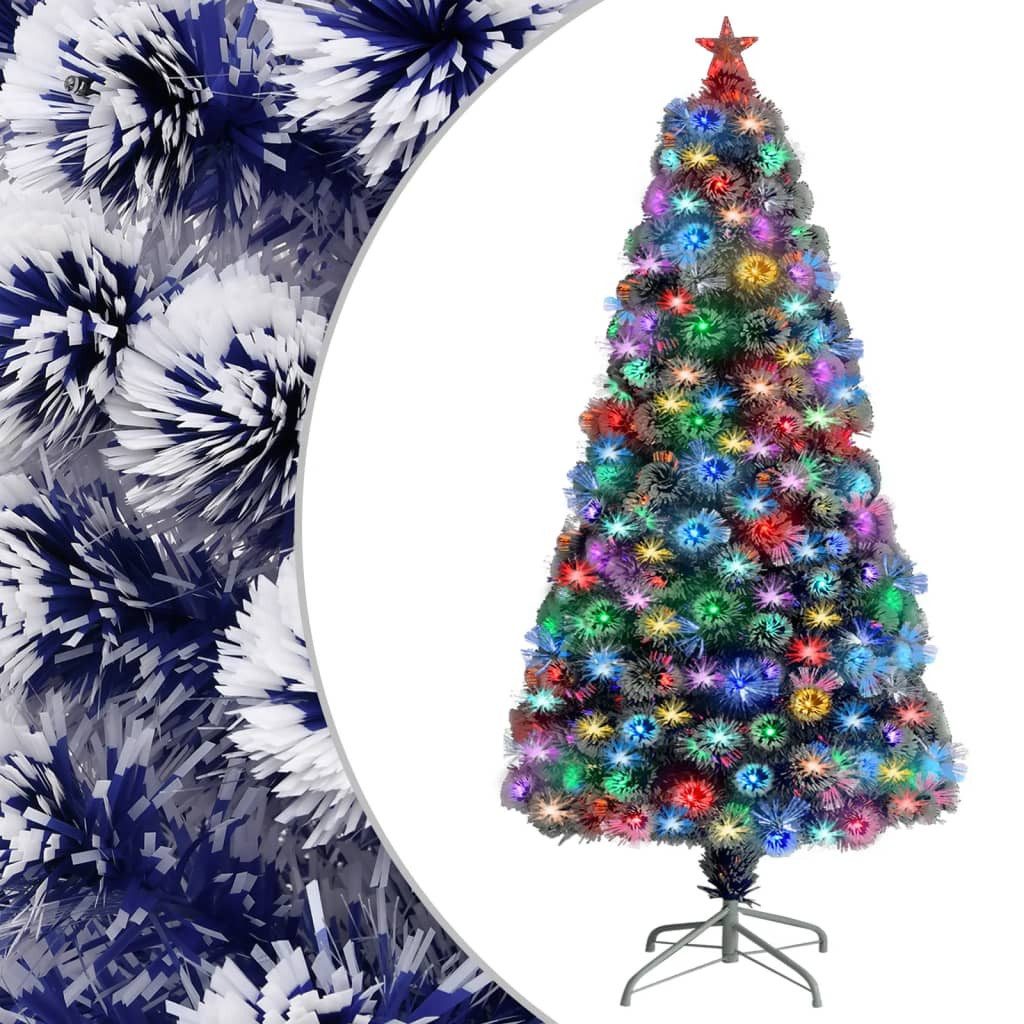 vidaXL Künstlicher Weihnachtsbaum Künstlicher Weihnachtsbaum mit Beleuchtung 120 cm Glasfaser