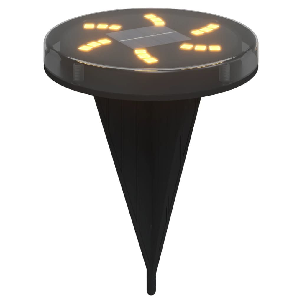 vidaXL LED Solarleuchte Solar-Bodenleuchten mit Erdspieß 12 Stk. Warmweiß