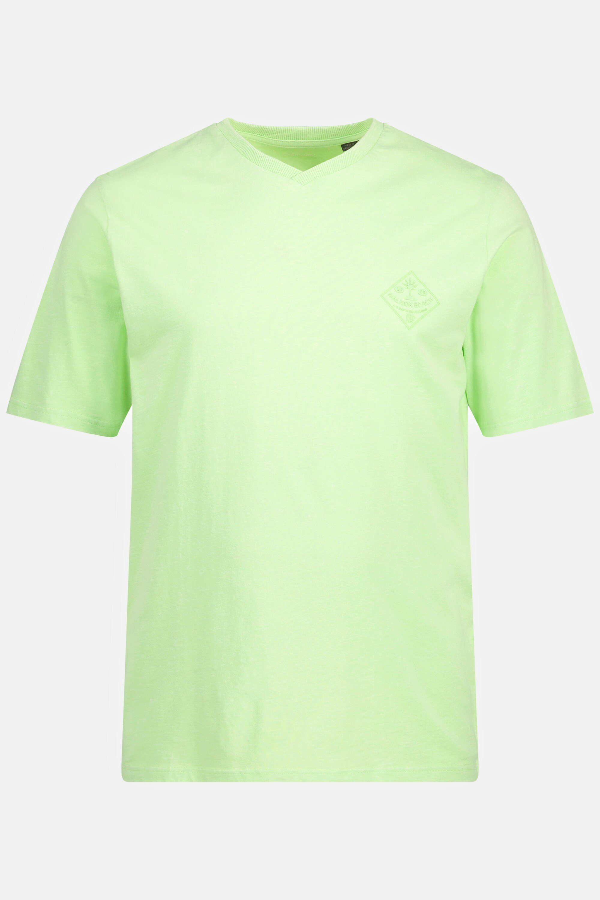 V-Ausschnitt Halbarm T-Shirt T-Shirt grün JP1880