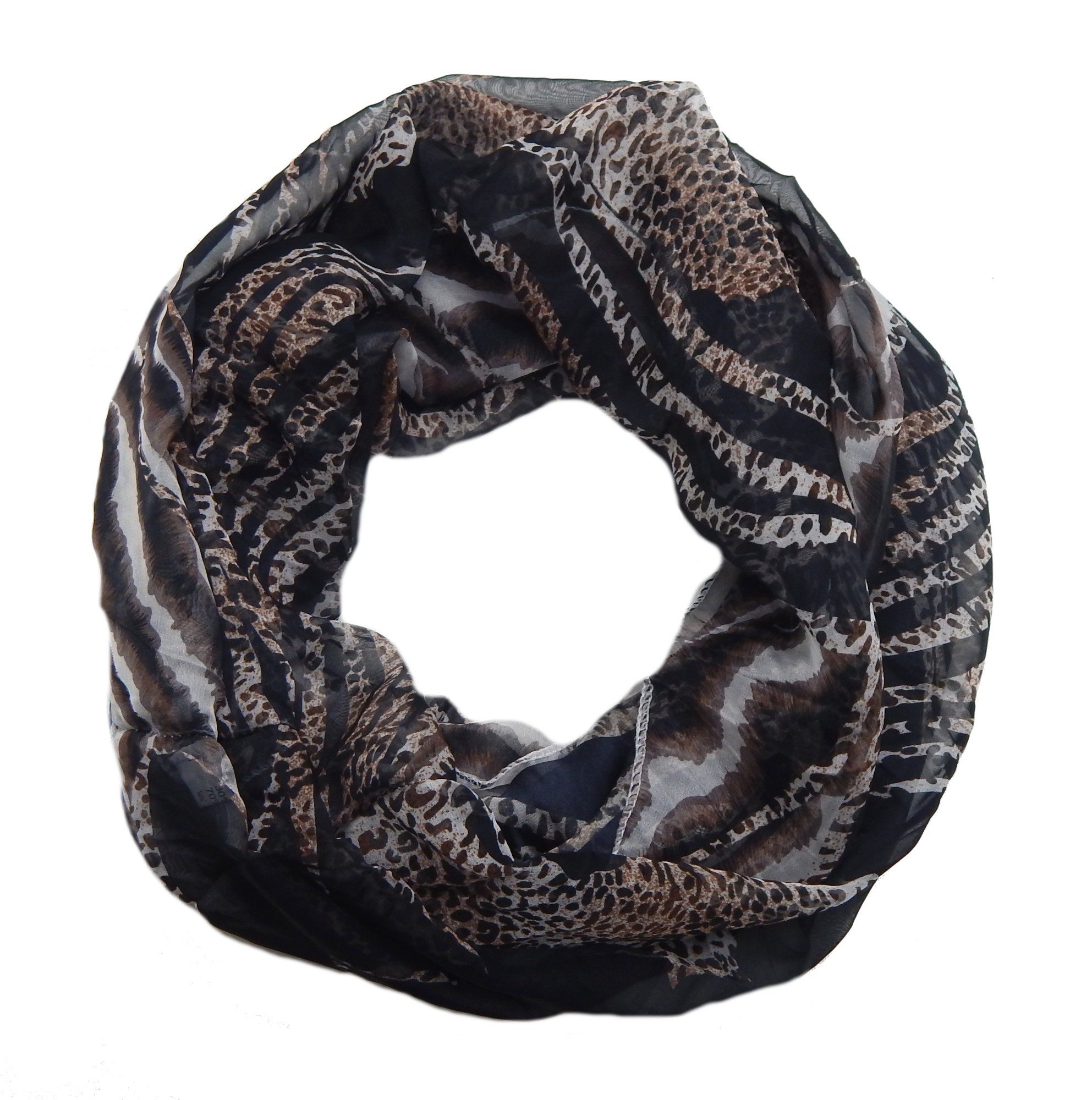 Ella Jonte Loop, kleiner leichter Rundschal mit Animal Print Leopard günstig online kaufen