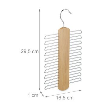 relaxdays Krawattenhalter 10 x Krawattenbügel aus Holz