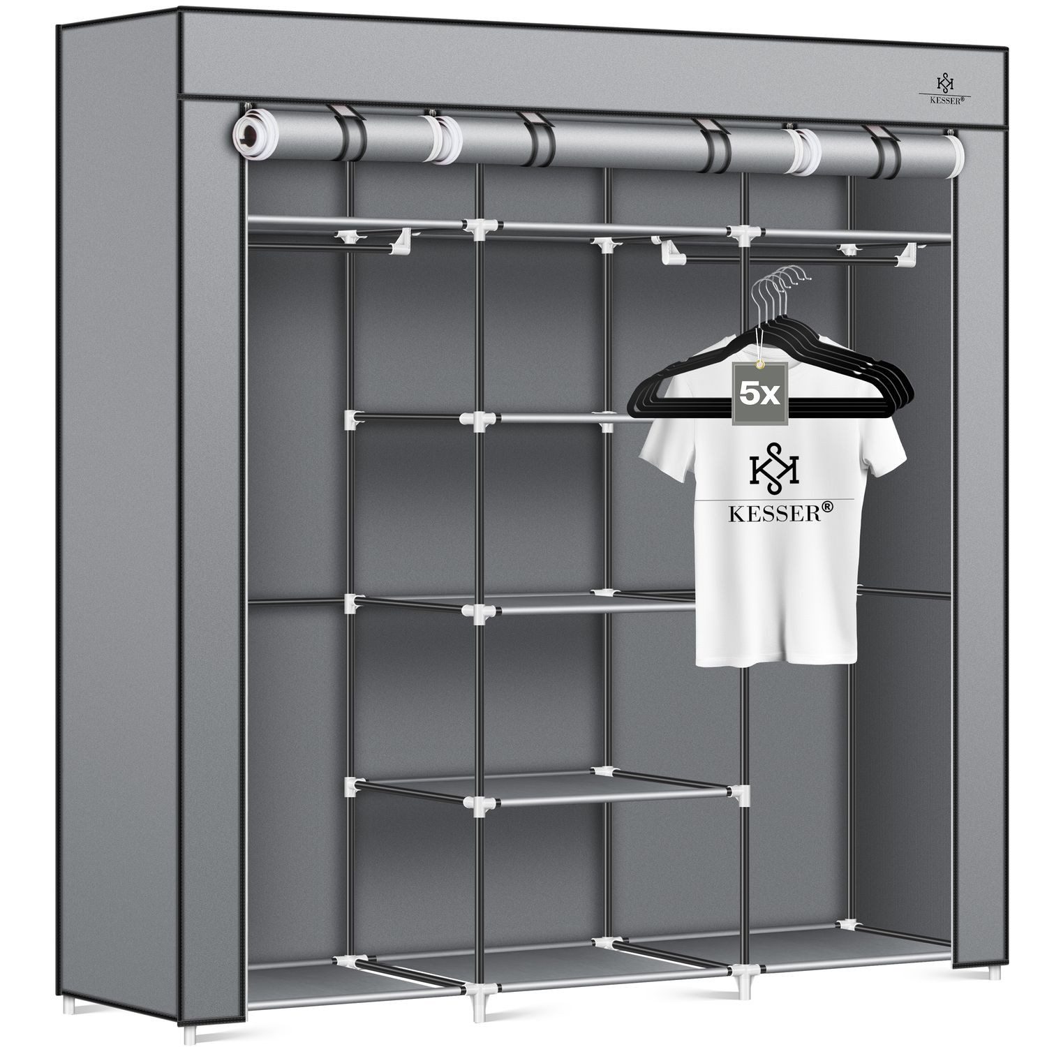 KESSER Kleiderschrank Stoffschrank Stabil mit Kleiderstange günstig online kaufen