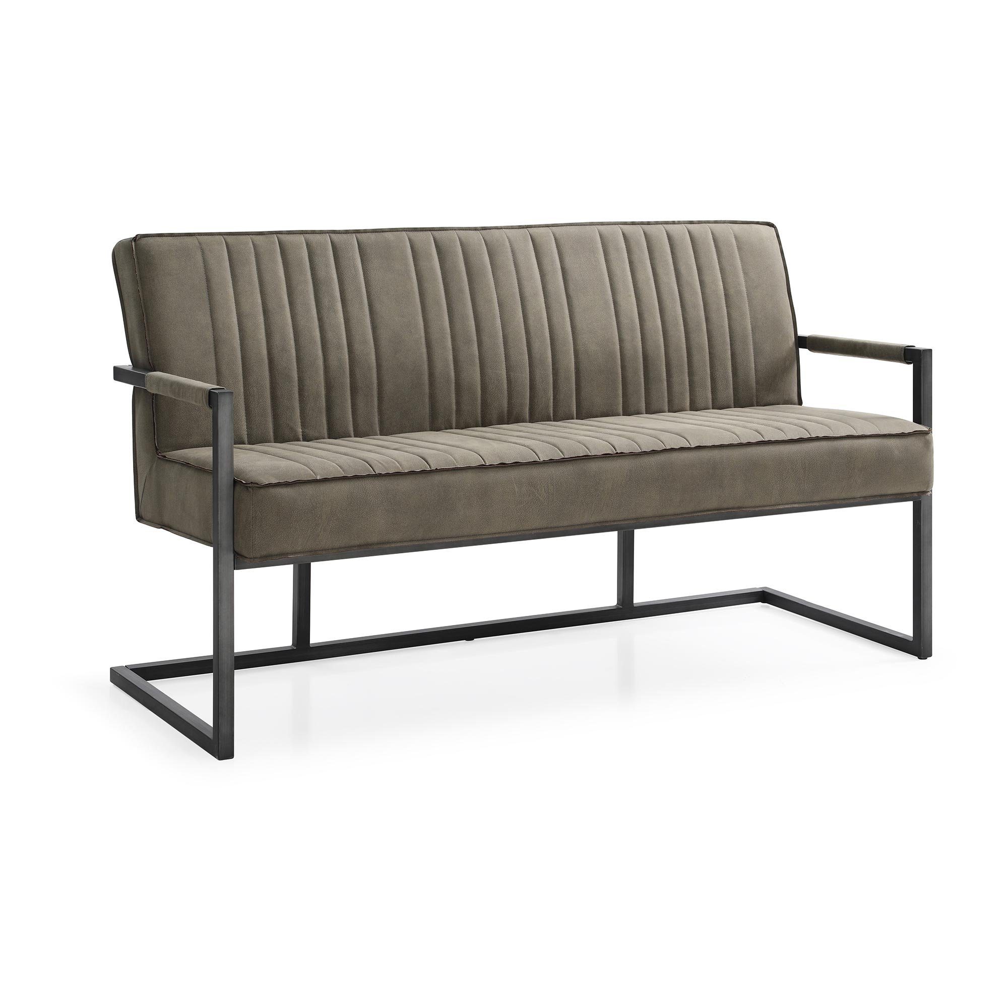 GMD Living Polsterbank DAVID, hochwertige Sitzbank mit Armlehne, 160 cm