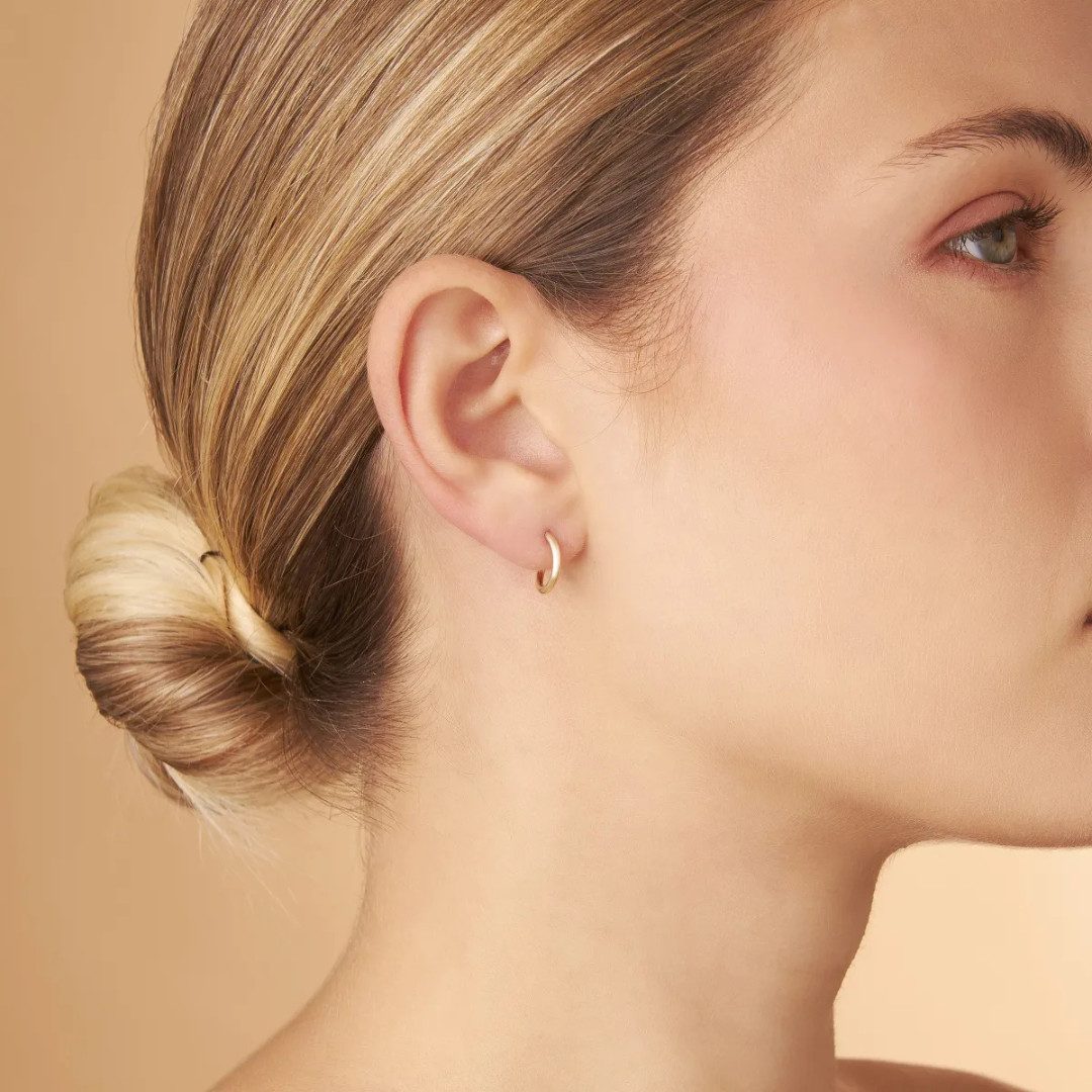 GOLDKLEIN Paar Creolen 14 Karat Gold Ohrring 585 Echtgold 12mm-70mm (2-tlg), Bestpreis - Damen Herren mit Schmuckbox - Sale 31.03.2026