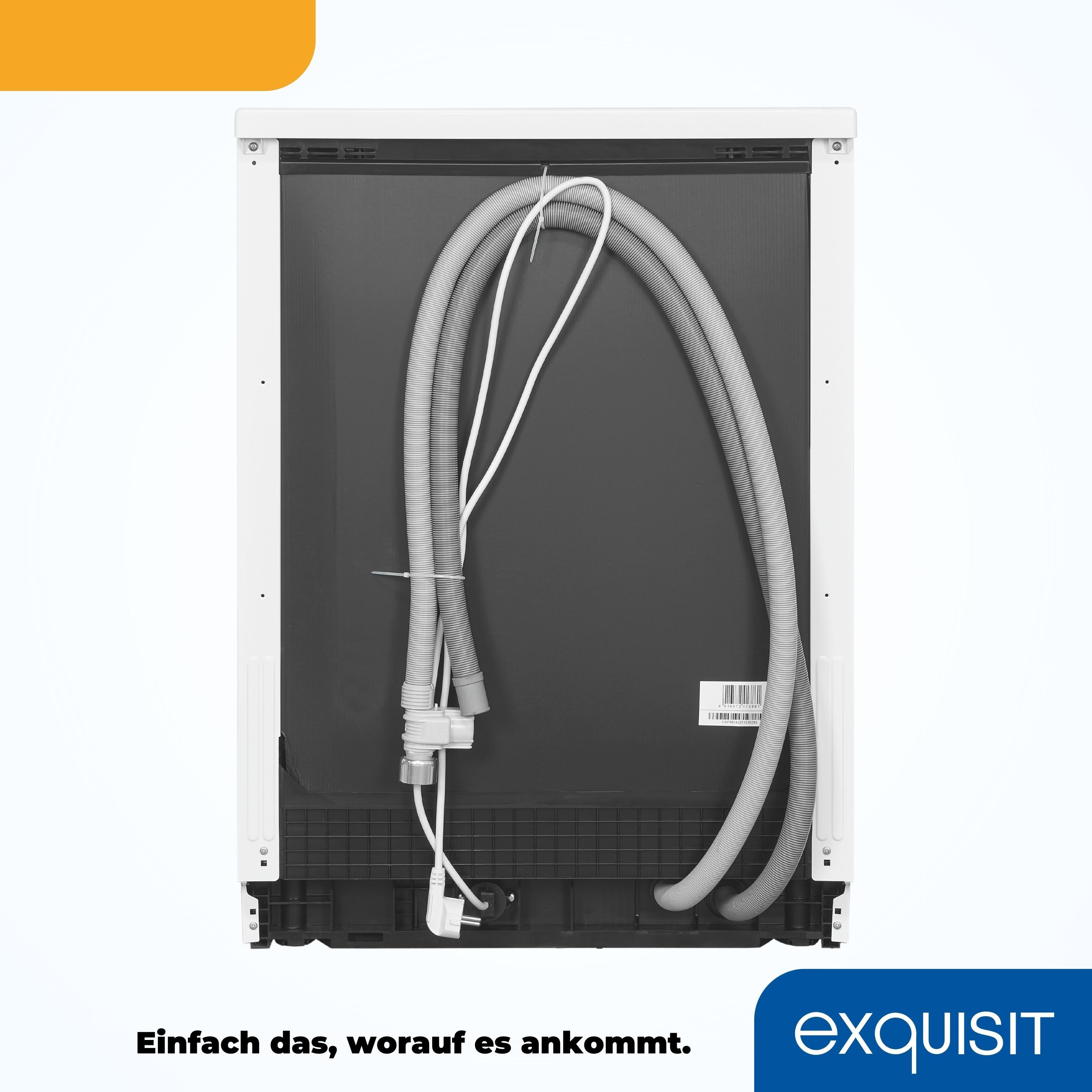 exquisit Standgeschirrspüler GSP9614-030B, 14 Maßgedecke, AquaStop-Vollwasserschutz schützt vollständig vor Wasserschäden – Bild 5 von 5