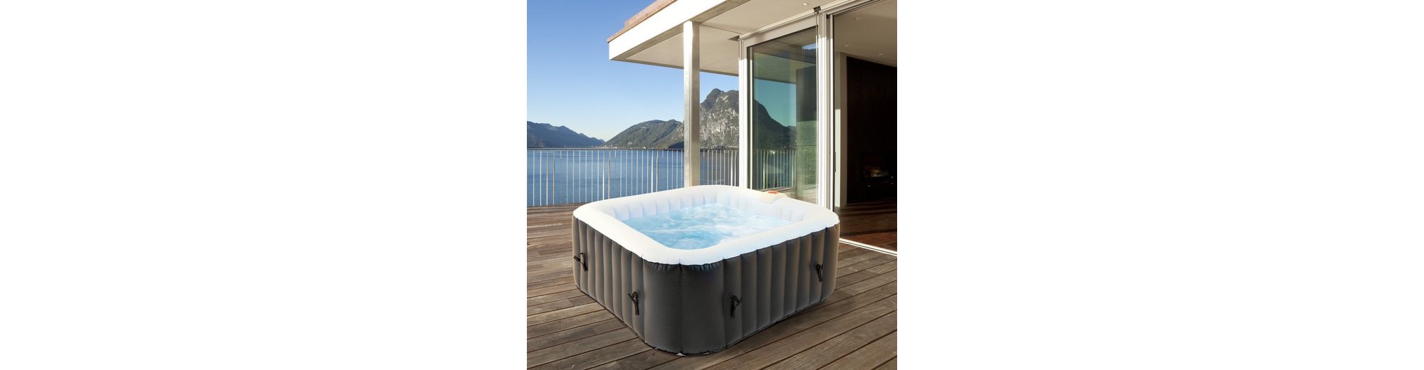 ECD Germany Whirlpool »In/Outdoor Spa eckig, 150x150 cm, aufblasbar