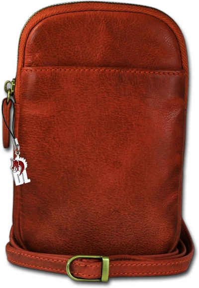 DrachenLeder Umhängetasche DrachenLeder Tasche Damen Handtasche (Umhängetasche, Umhängetasche), unisex Handtasche, Umhängetasche Echtleder kupfer, Größe ca. 13cm