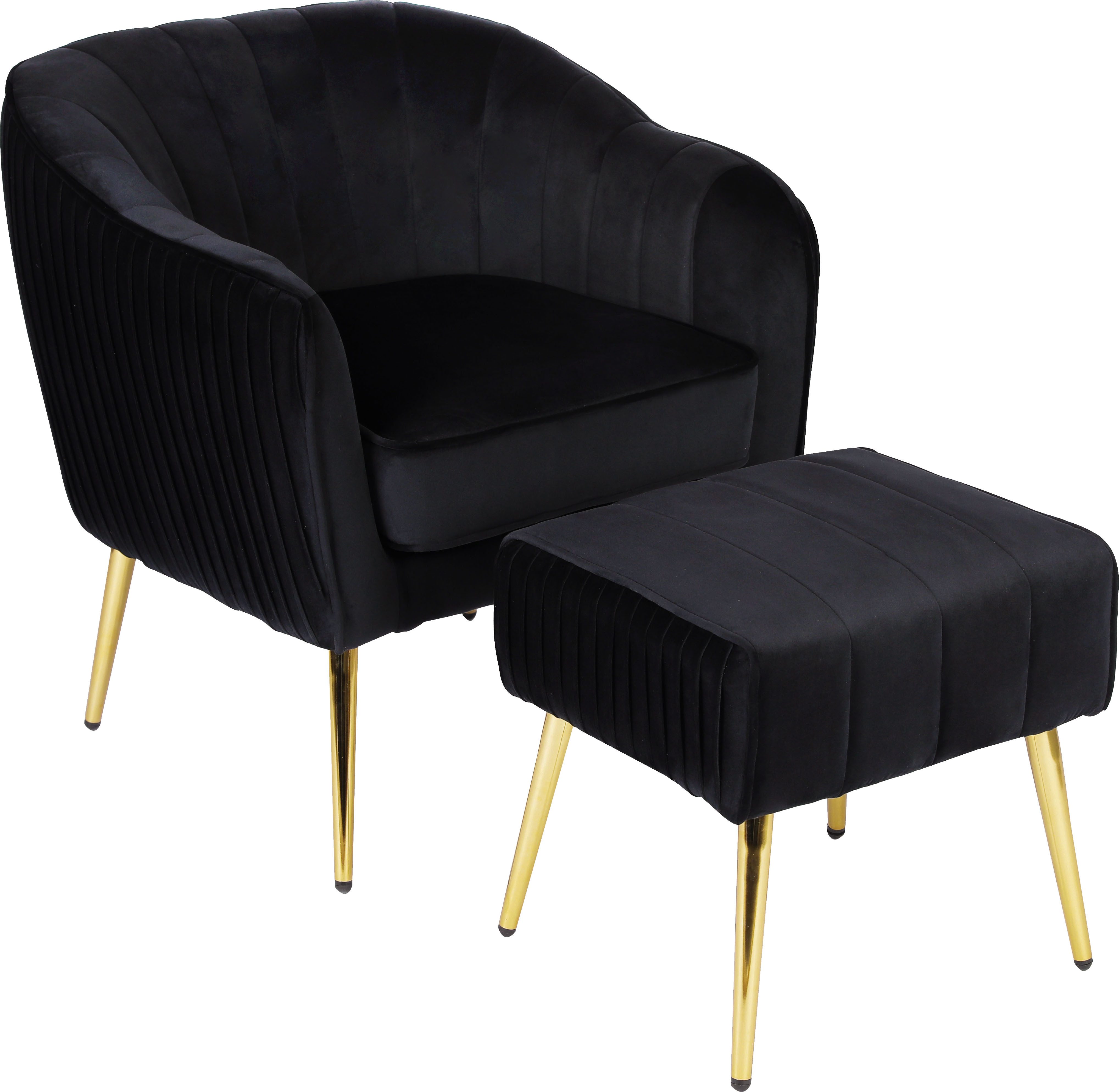 INOSIGN Loungesessel ARROLL mit Hocker, Cocktailsessel, Relaxsessel, Einzel günstig online kaufen