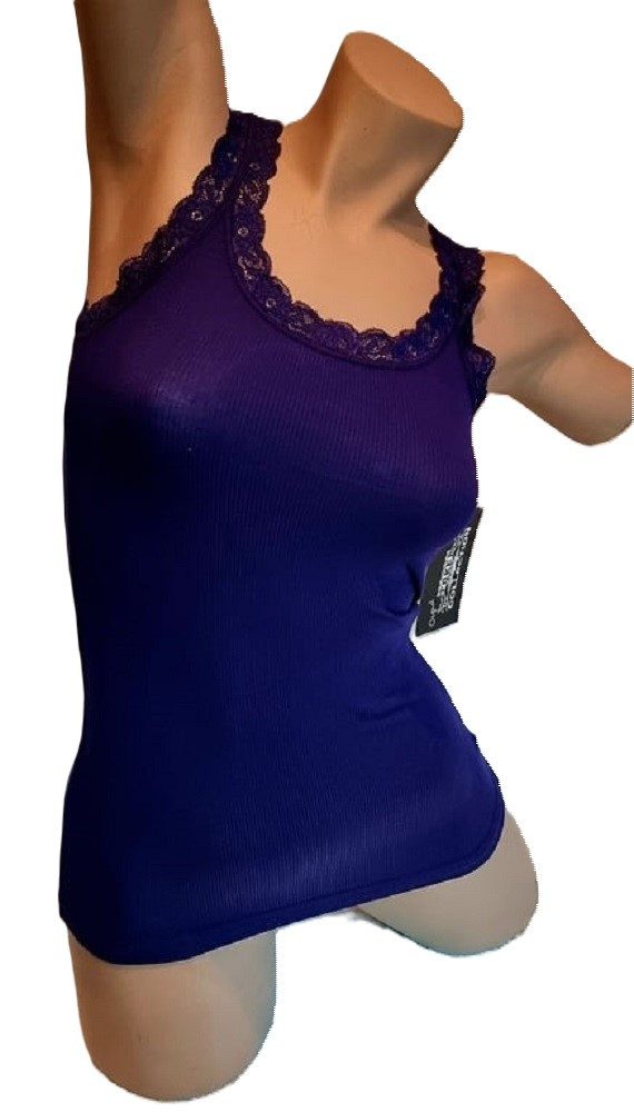 Toker Collection® Achseltop Damen Modal Top mit elastischer Spitze (Packung günstig online kaufen