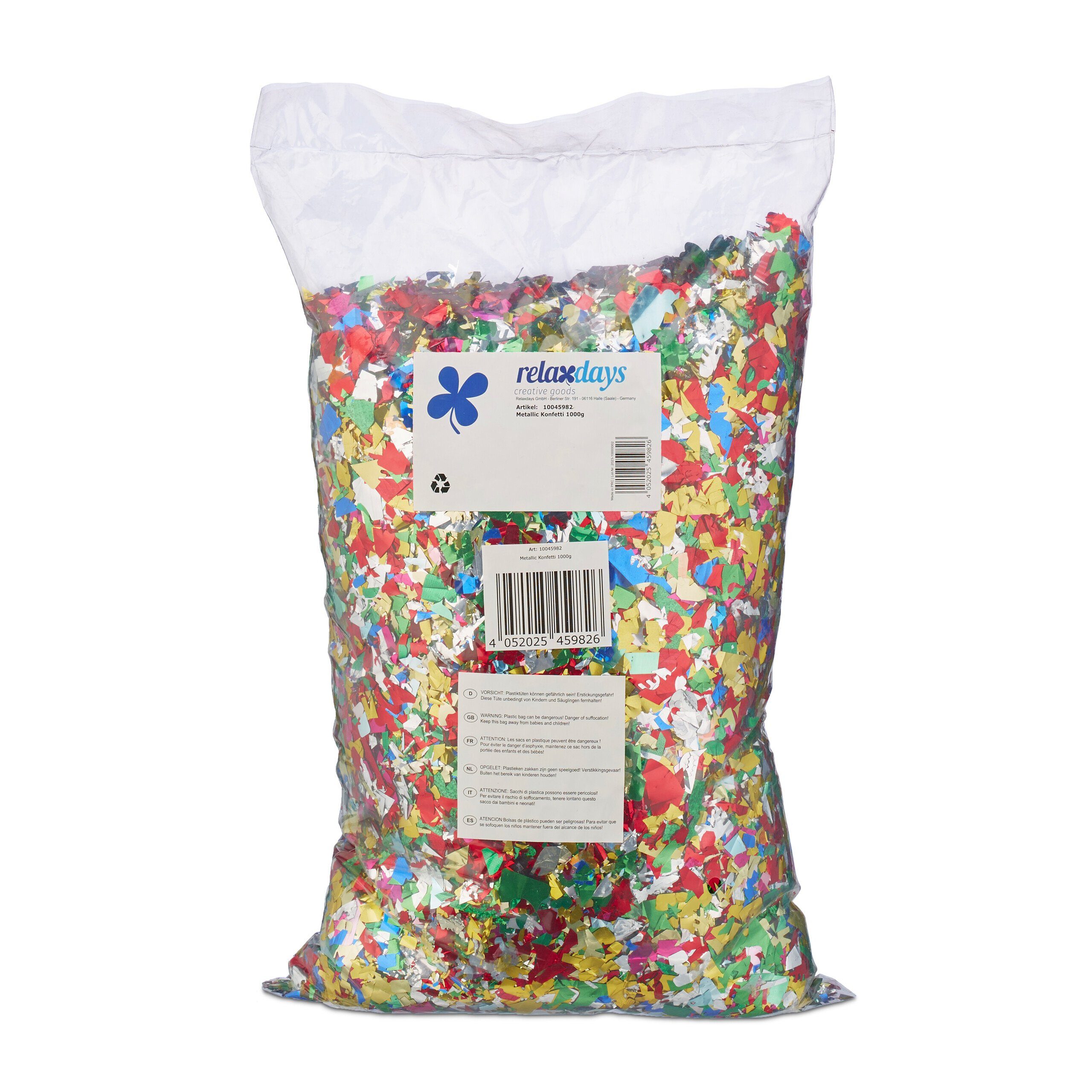 Konfetti relaxdays Konfetti Buntes 1kg