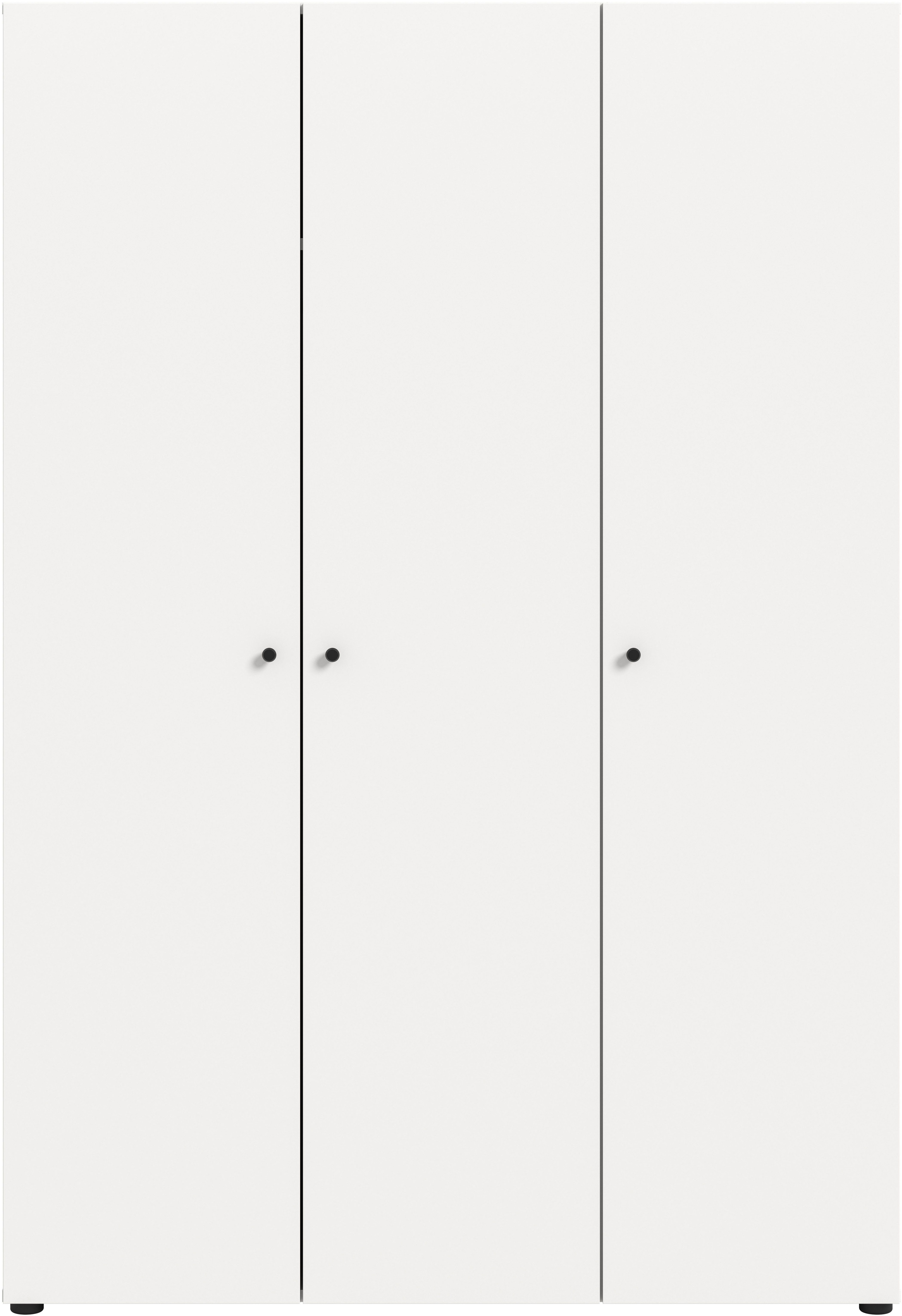 Home affaire Kleiderschrank BILLINGS, TOPSELLER!, Schlafzimmerschrank, Schrank, Garderobenschrank (OTTO BESTSELLER, Garderobe & Schlafzimmer) Breite 130cm, weiß, 3-türig, inkl. 1 Kleiderstangen und 4 Ablageböden