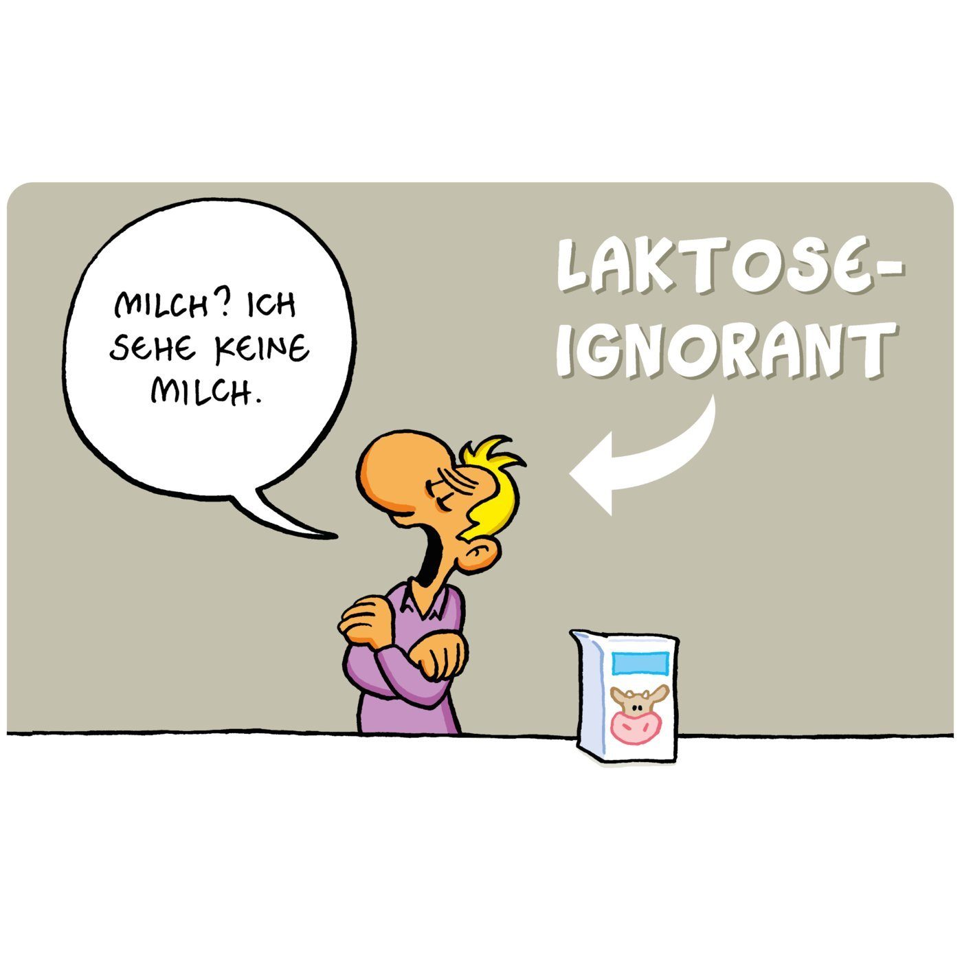 Frühstücksbrett Ralph Ruthe - Laktoseignorantaus