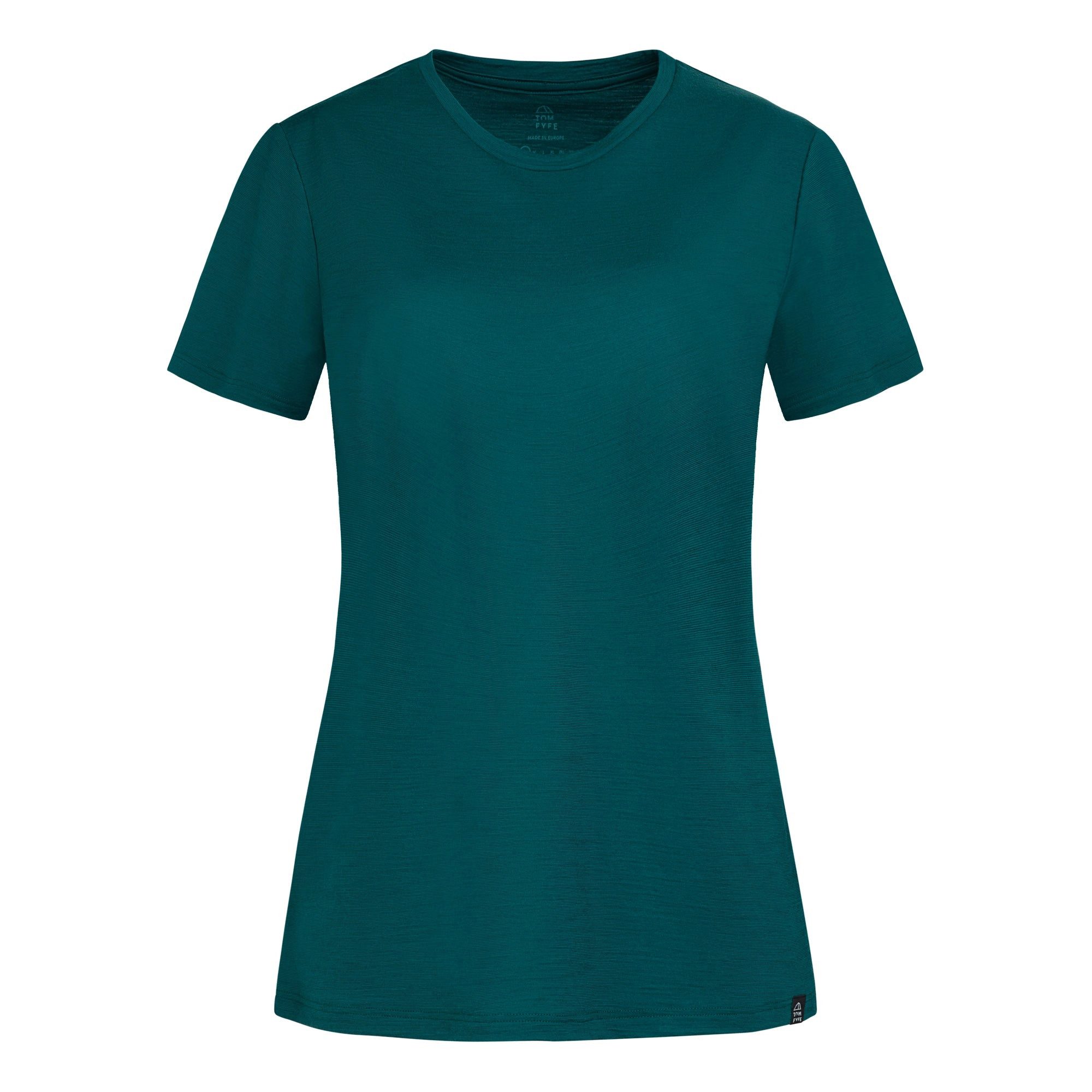 Tom Fyfe T-Shirt TOM FYFE Merino T-Shirt Slim Fit Damen Deep Teal / 2XL