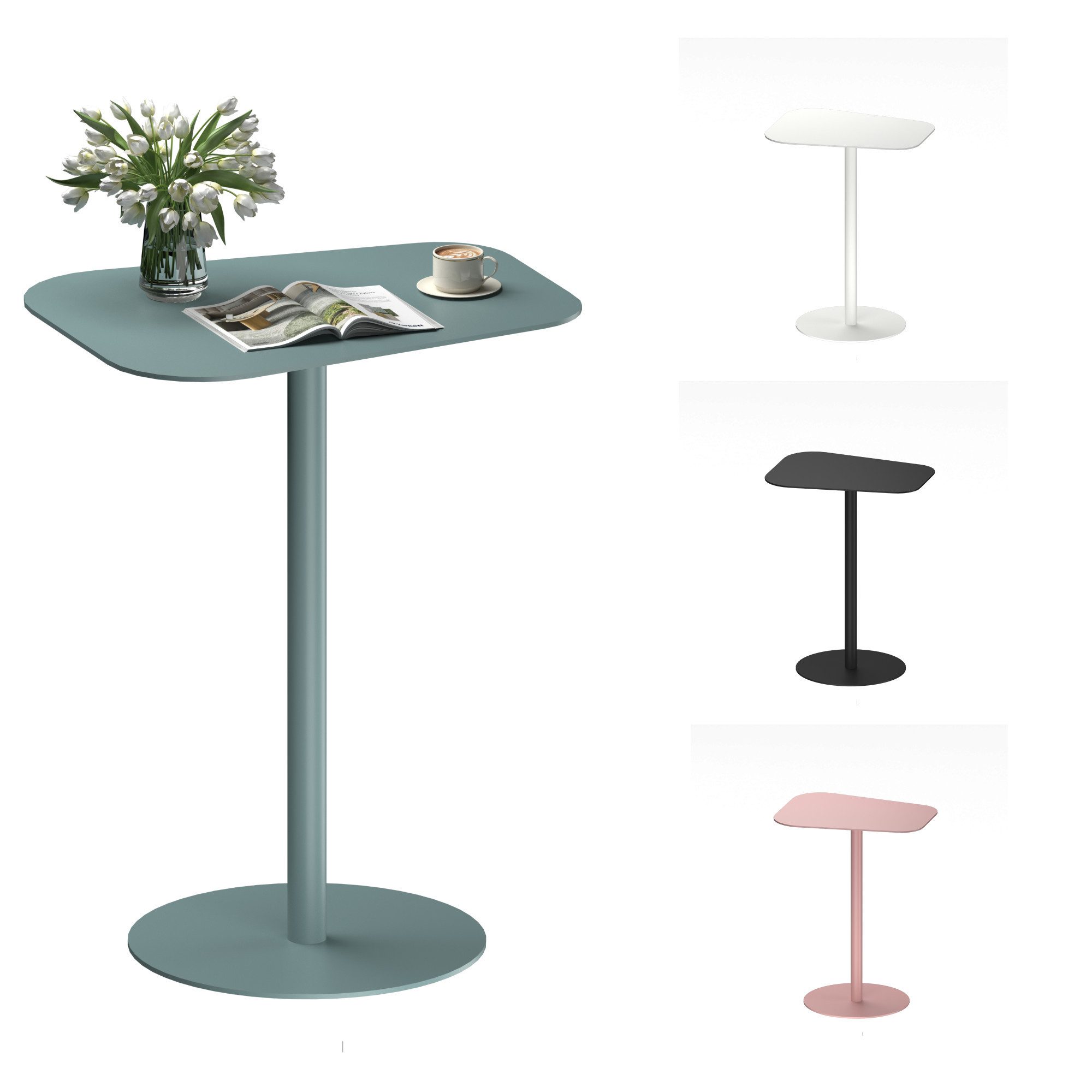 FLEXISPOT Ablagetisch Beistelltisch aus Stahl – Stabil & Farbvielfalt, Gartentisch (für Wohnzimmer, Bett, Balkon oder Garten, – Als Sofatisch, Nachttisch oder Outdoor-Tisch), für drinnen & draußen, einfache Montage, Tragkraft 20 kg
