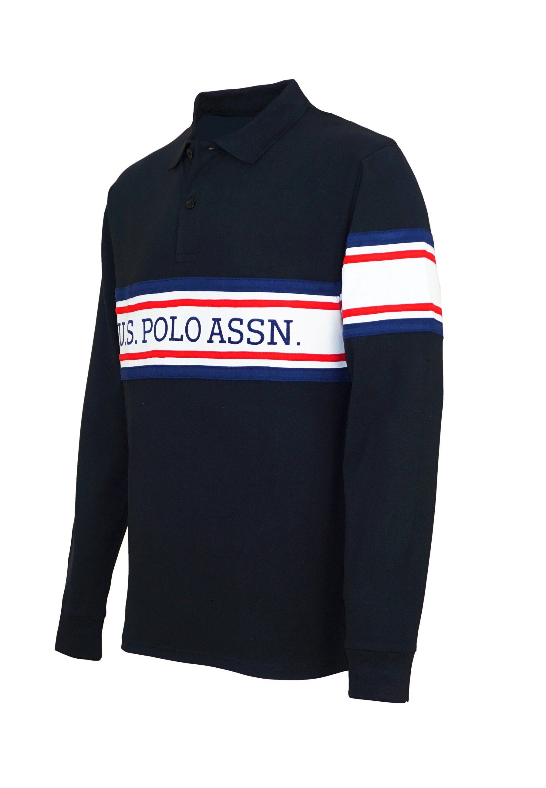 U.S. Polo Poloshirt Poloshirt (1-tlg) schwarz Shirt Assn Longsleeve