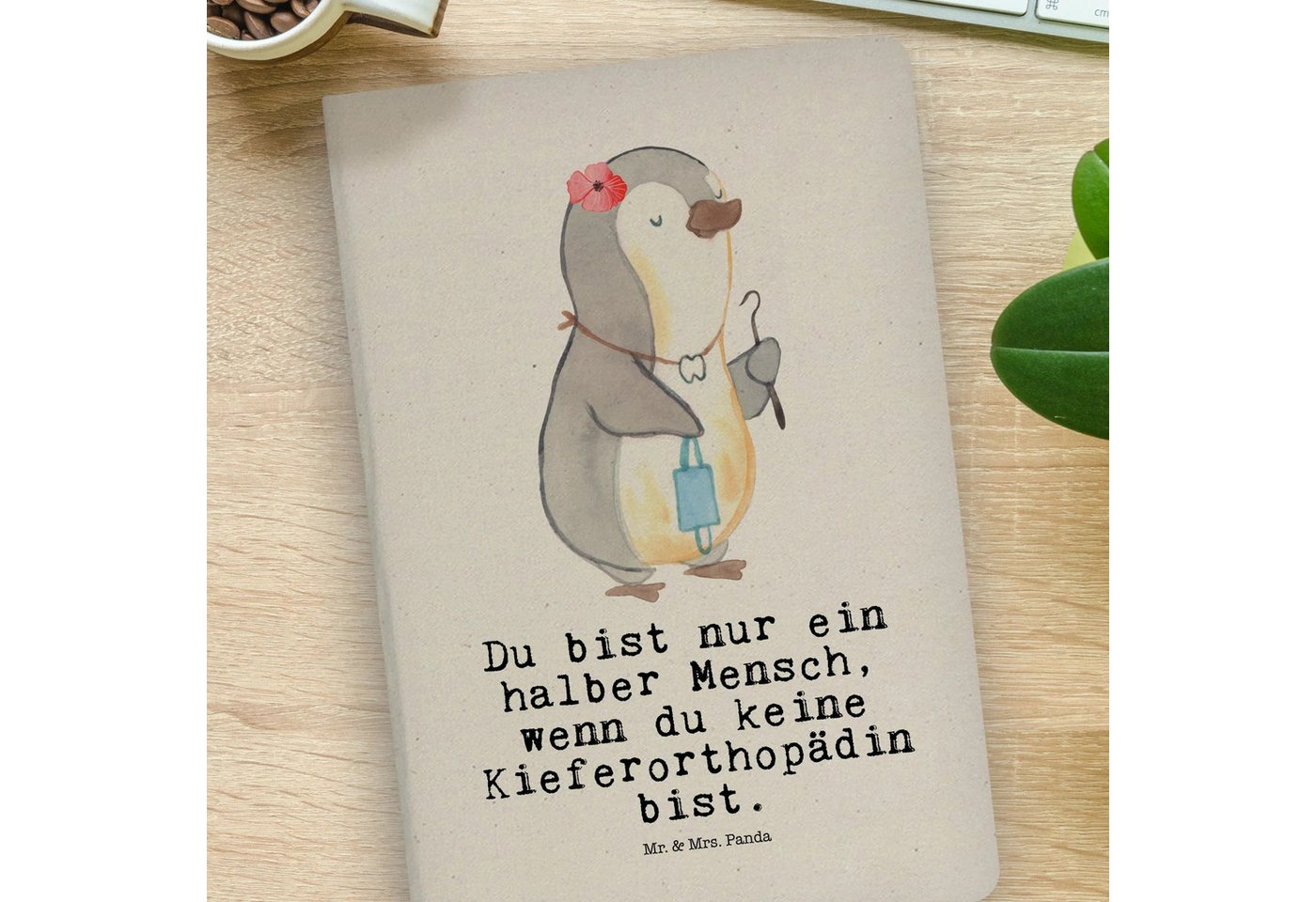 Thumbnail - Mr. & Mrs. Panda Notizbuch Kieferorthopädin Herz - Transparent - Geschenk, Notizbuch A4 Blanko, Mr. & Mrs. Panda, Kreati...