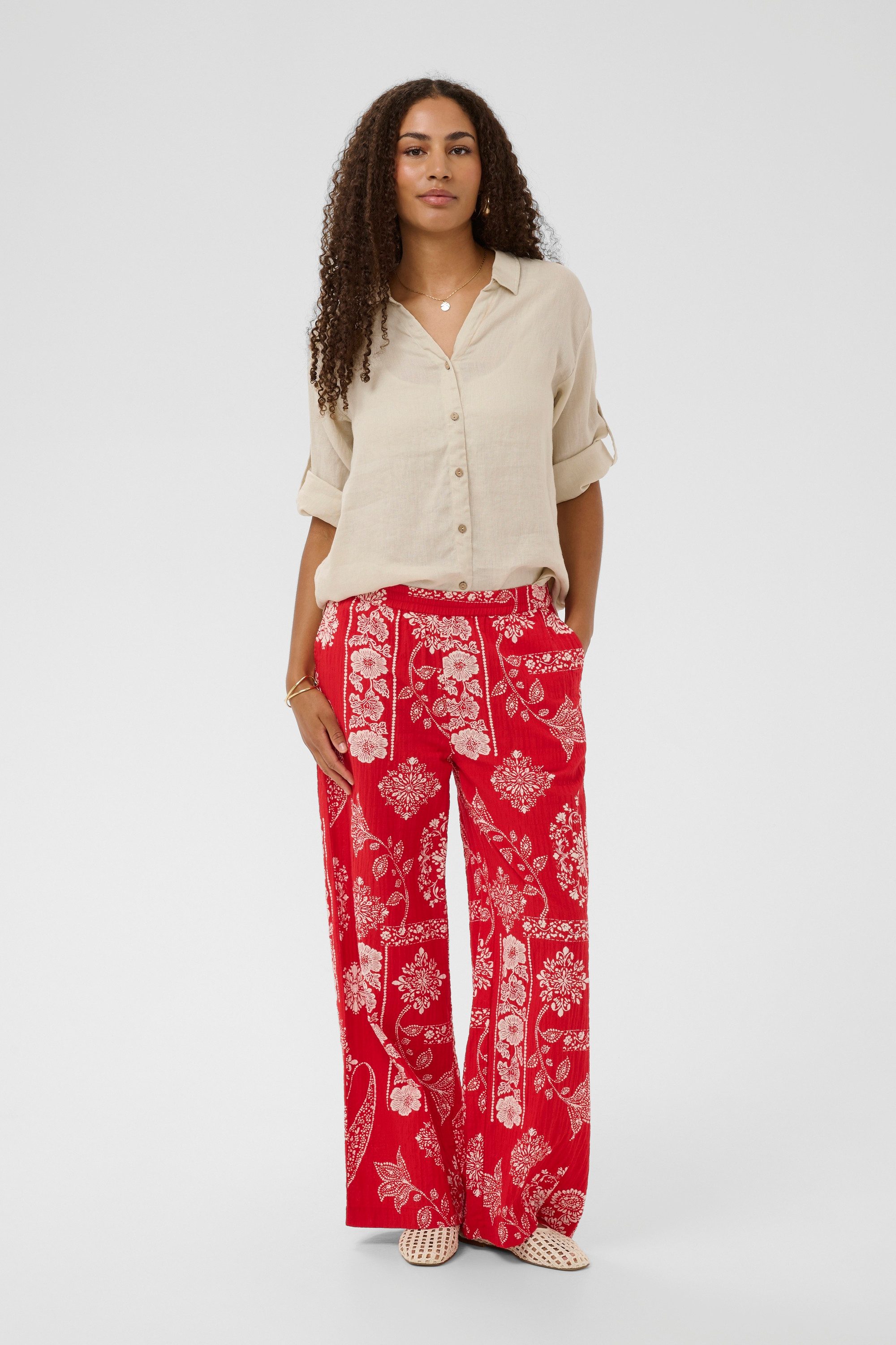 Cream Stoffhose Casual Hose CRGianna