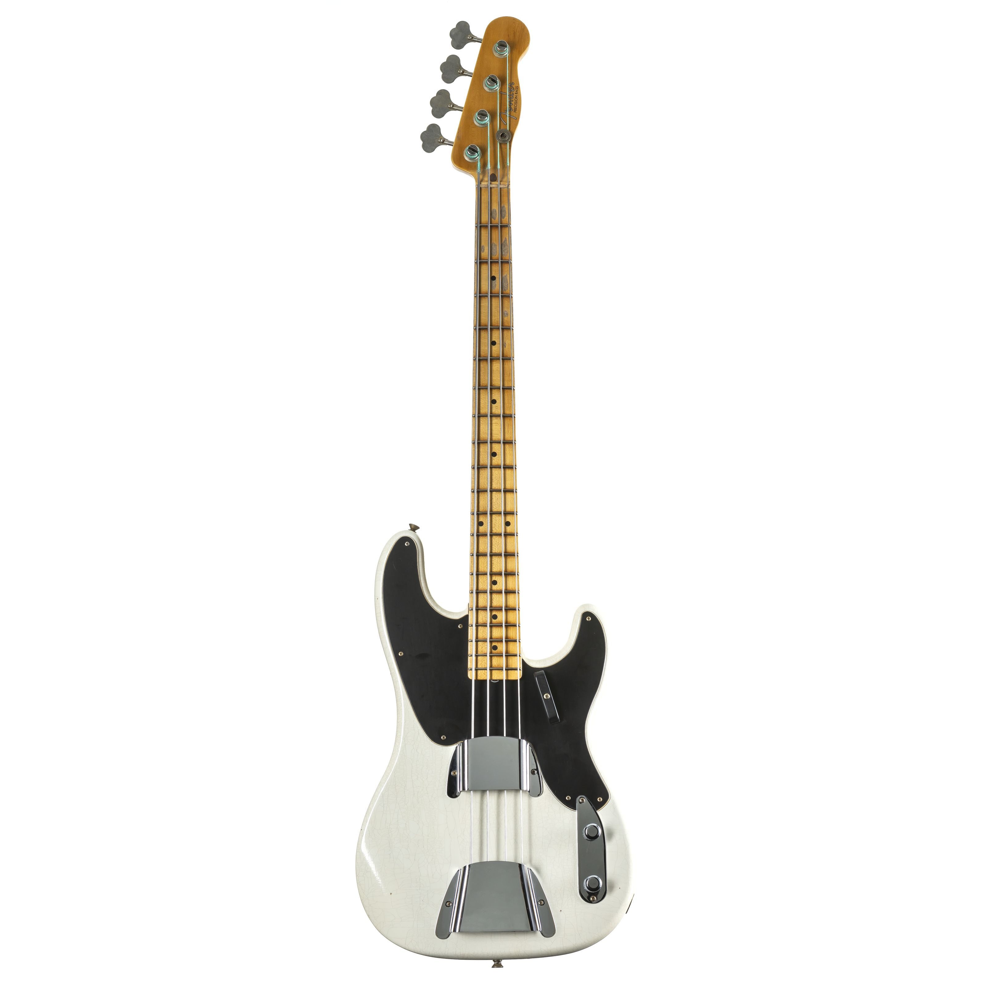 Fender E-Bass, E-Bässe, 4-Saiter E-Bässe, '54 Precision Bass Journeyman Aged Opaque White Blonde #CZ577583 -