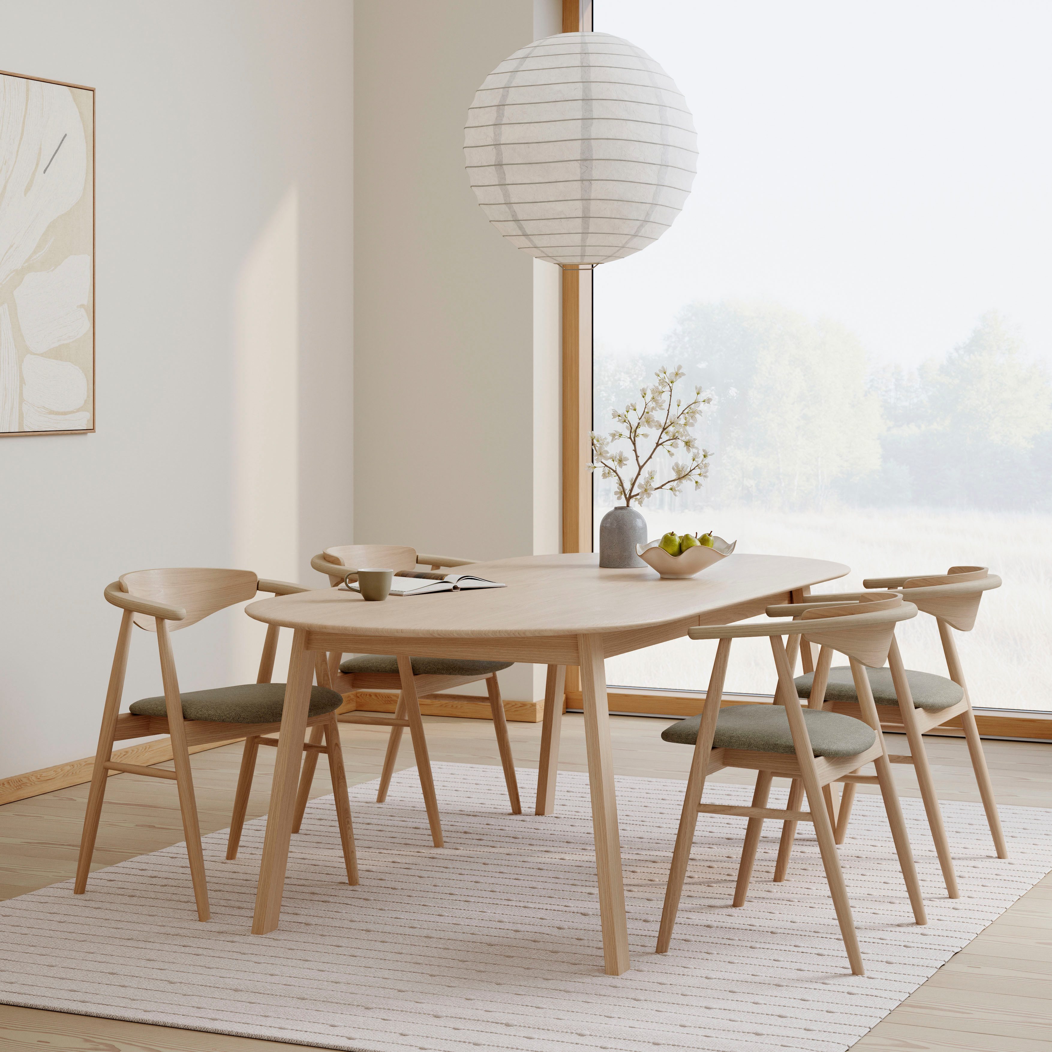 Hammel Furniture Esstisch Findahl by Hammel Amalfi Designtisch, 220x100 cm, aus massivem Eichenholz, mit Verlängerungsfunktion