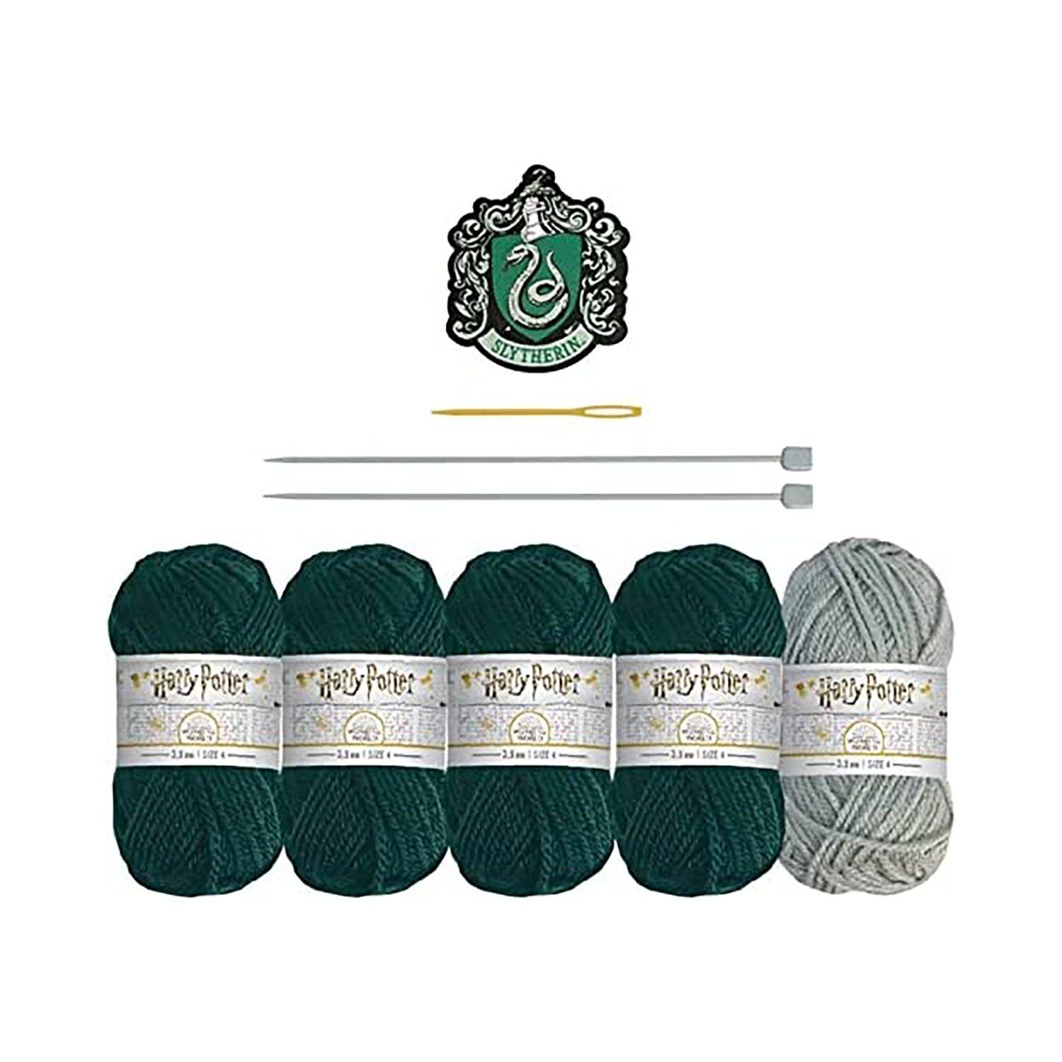 Harry Potter Strickschal Harry Potter - Loop Schal Strick-Set - Slytherin