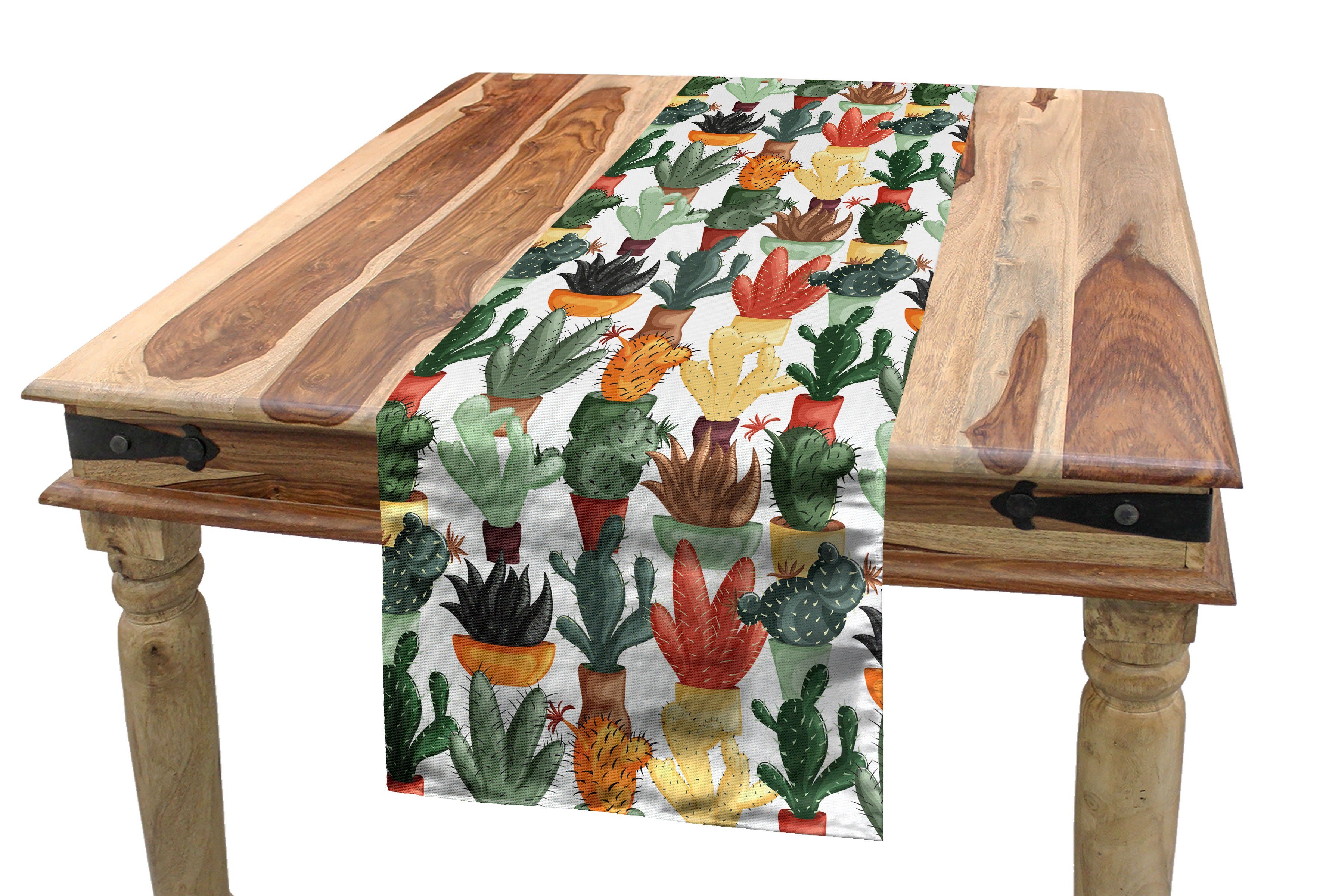 Kaktus Küche Tischläufer Tischläufer, Rechteckiger Mexikanischer Abakuhaus Sukkulente Dekorativer Esszimmer